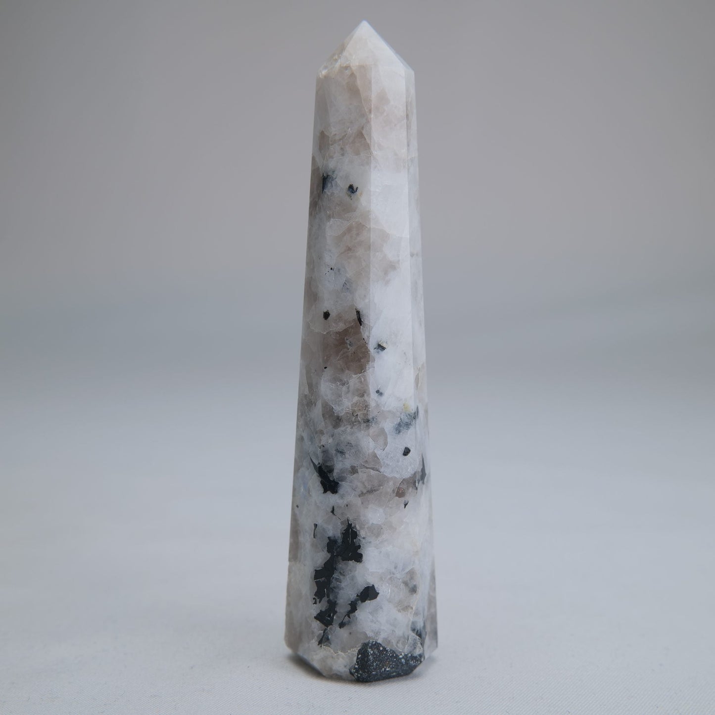 Rainbow Moonstone Obelisk 72g 100mm - Luna Panther