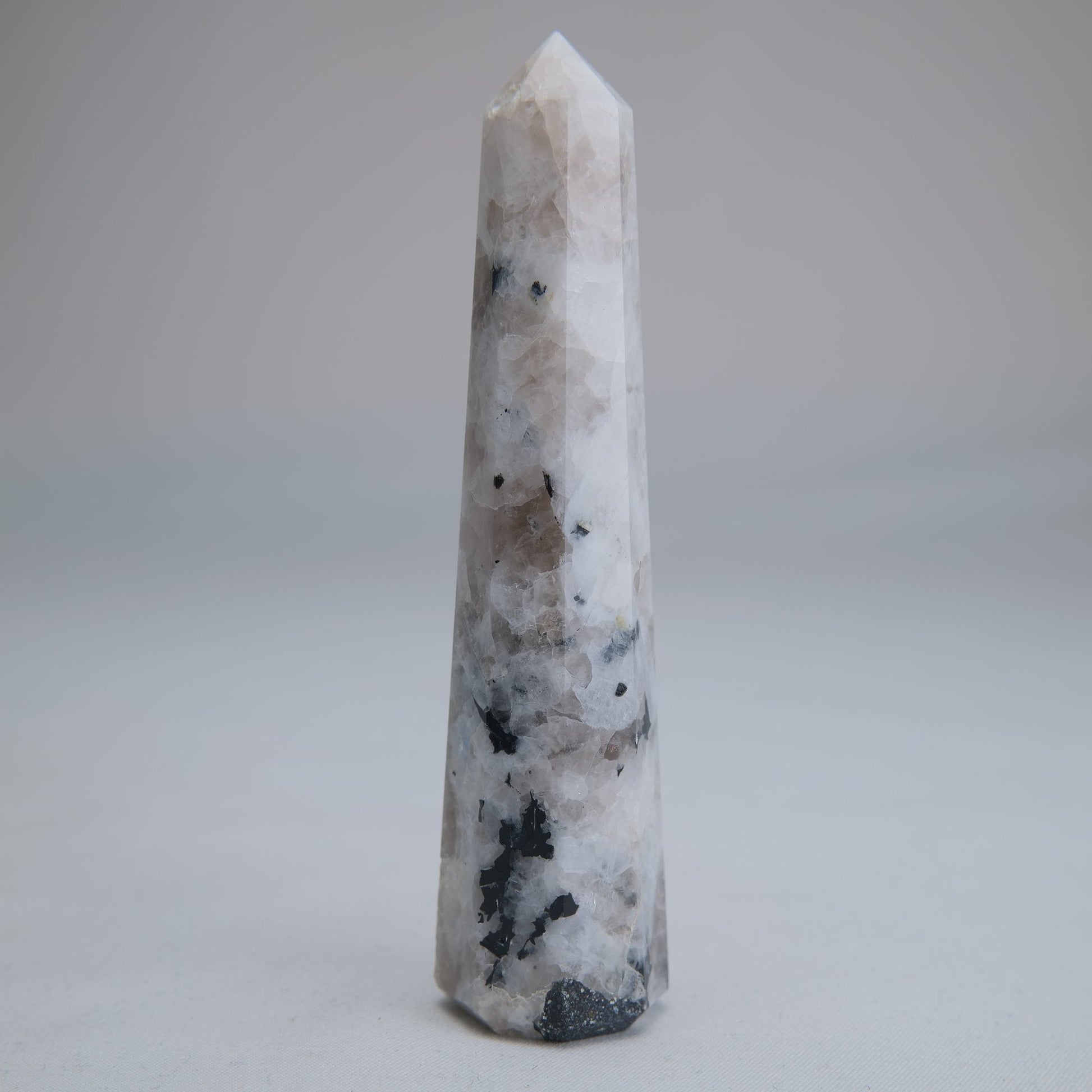 Rainbow Moonstone Obelisk 72g 100mm - Luna Panther
