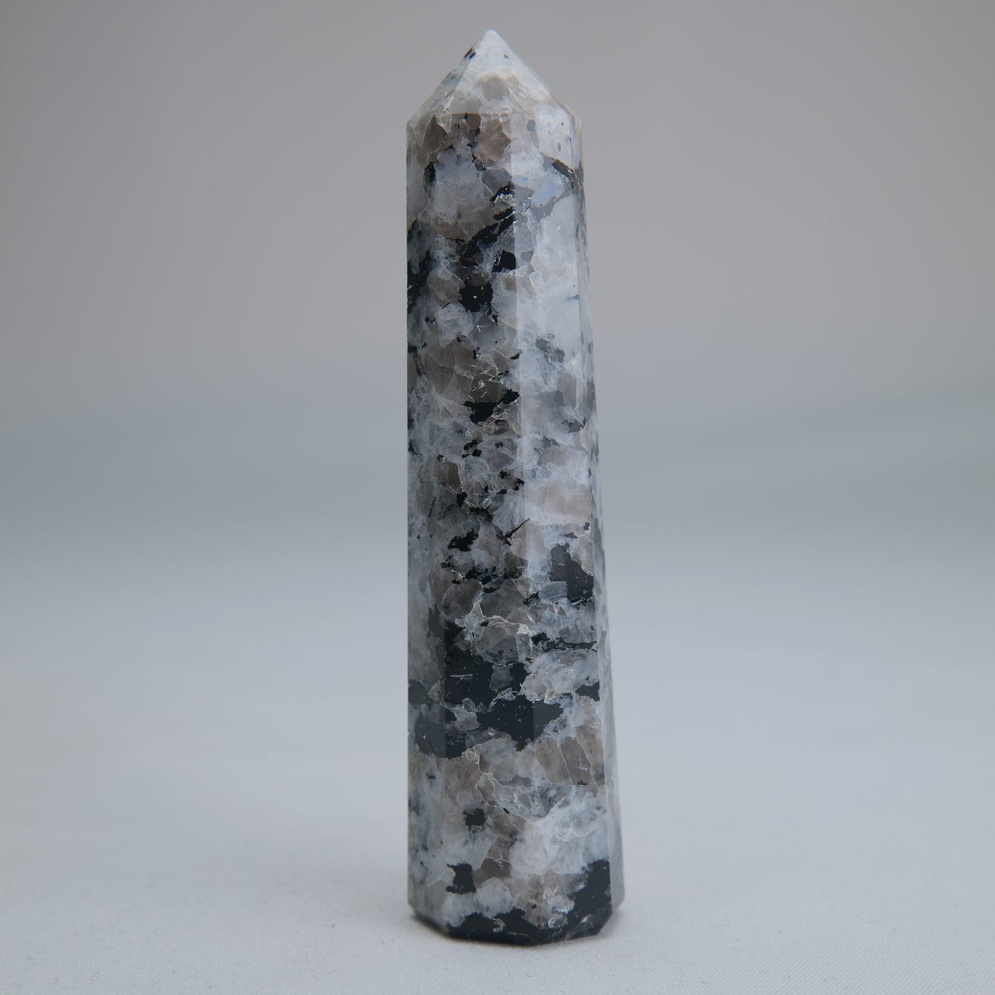 Rainbow Moonstone Obelisk 73g 95mm - Luna Panther