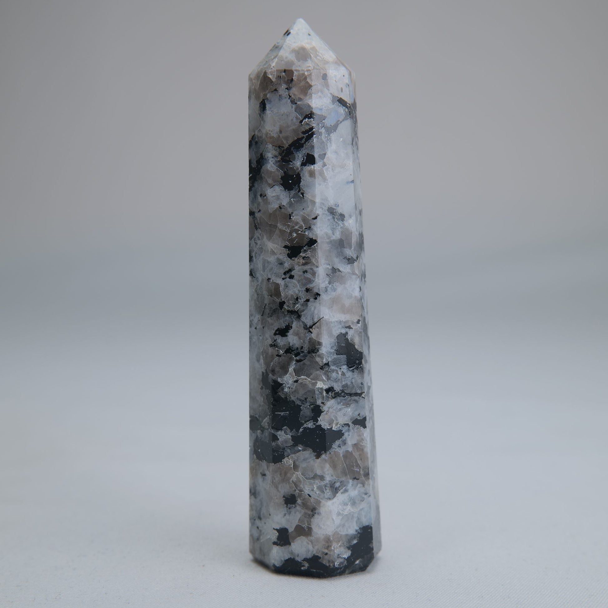 Rainbow Moonstone Obelisk 73g 95mm - Luna Panther