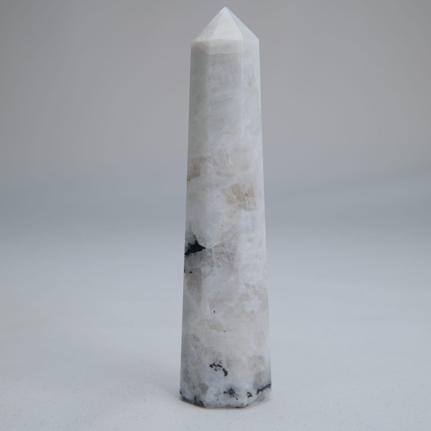 Rainbow Moonstone Obelisk 73g 95mm - Luna Panther