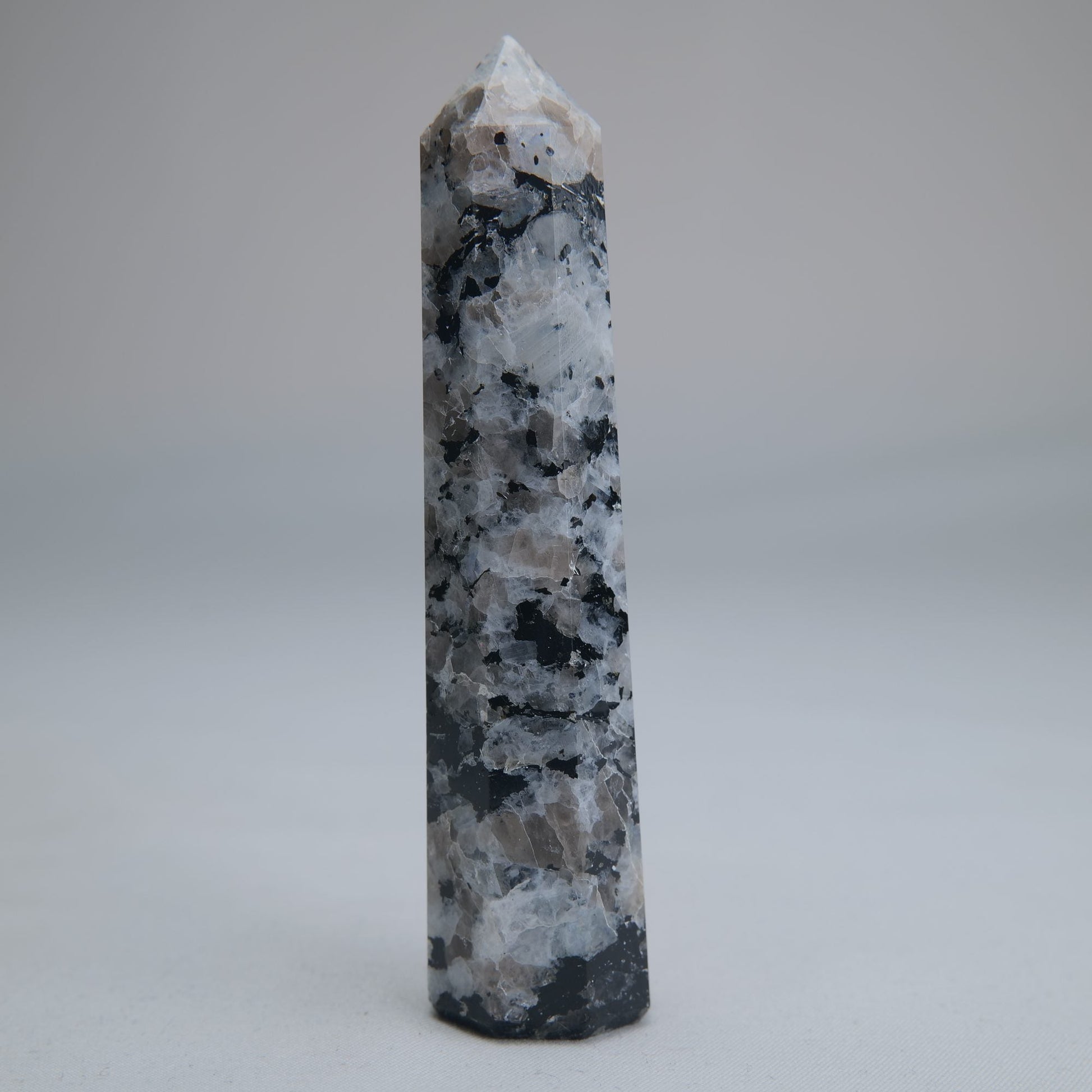 Rainbow Moonstone Obelisk 73g 95mm - Luna Panther