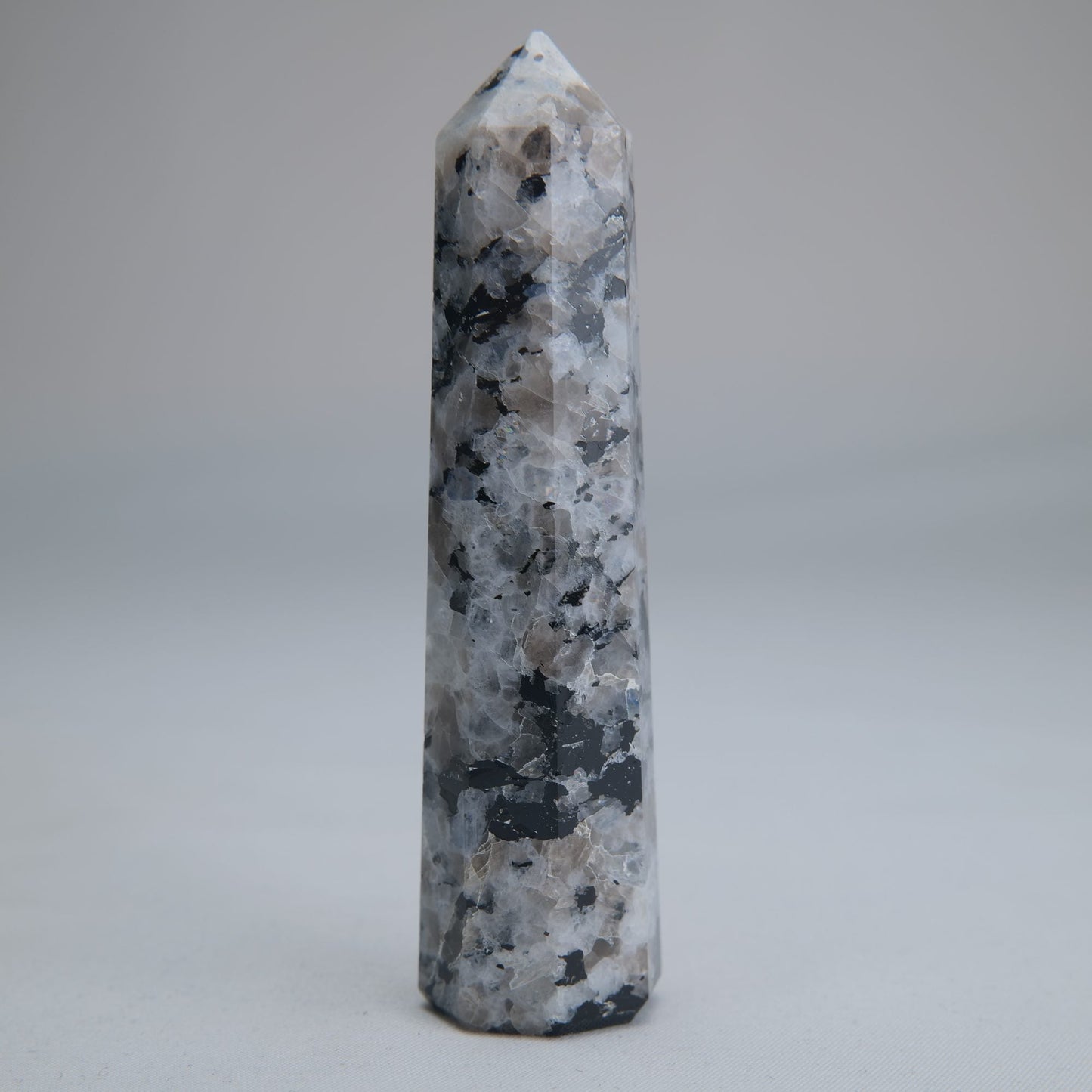 Rainbow Moonstone Obelisk 73g 95mm - Luna Panther