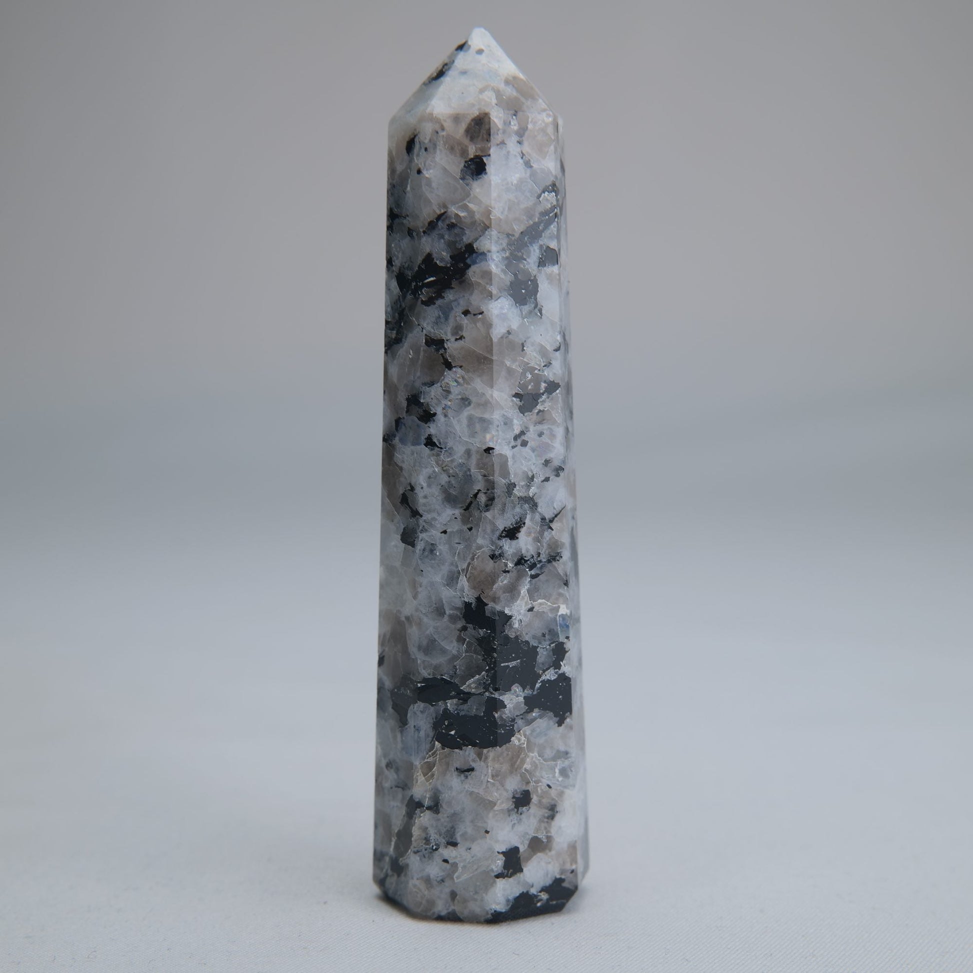 Rainbow Moonstone Obelisk 73g 95mm - Luna Panther