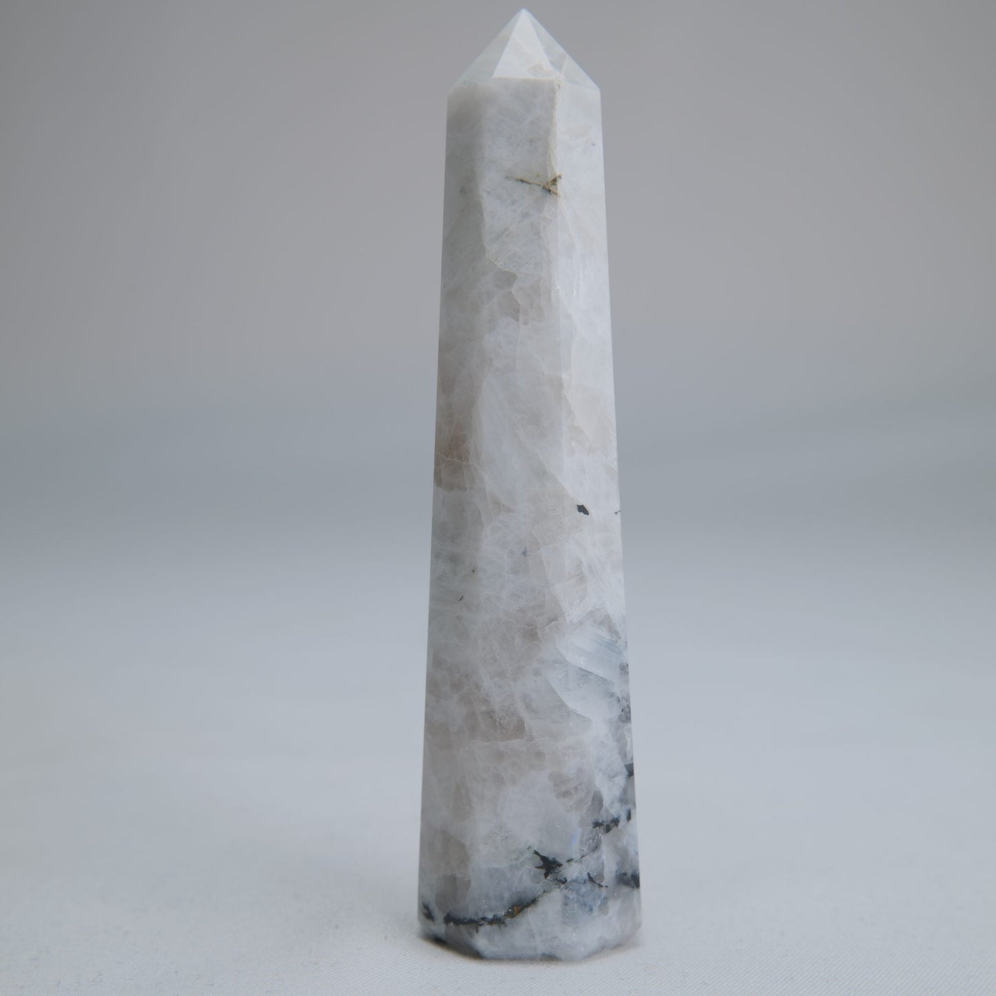 Rainbow Moonstone Obelisk 73g 95mm - Luna Panther