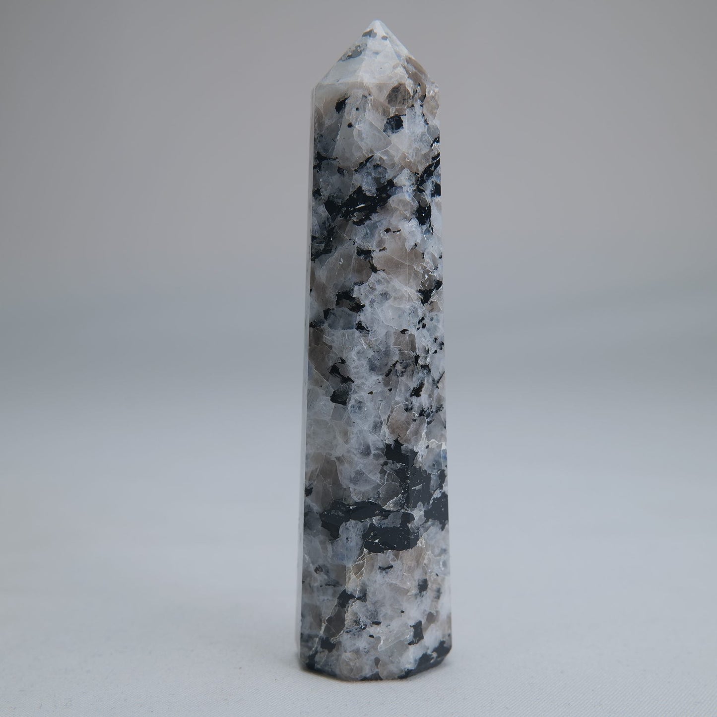 Rainbow Moonstone Obelisk 73g 95mm - Luna Panther