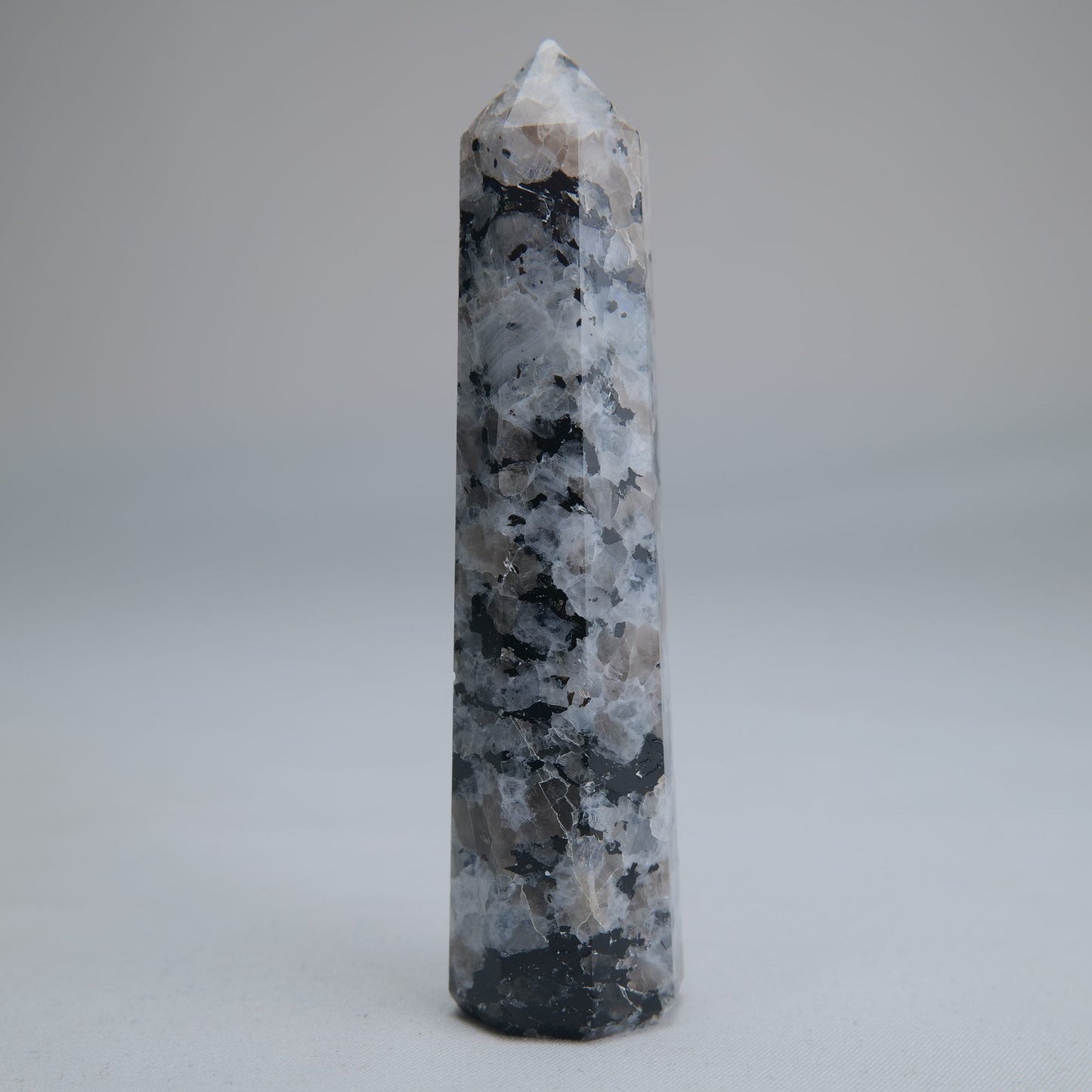 Rainbow Moonstone Obelisk 73g 95mm - Luna Panther