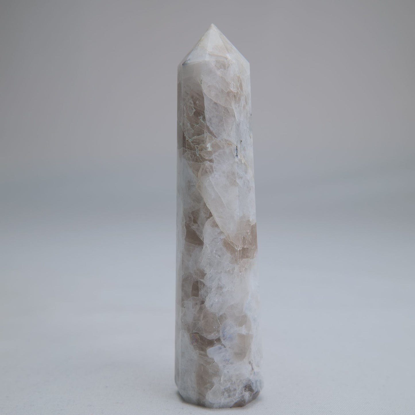 Rainbow Moonstone Obelisk 75g 95mm - Luna Panther