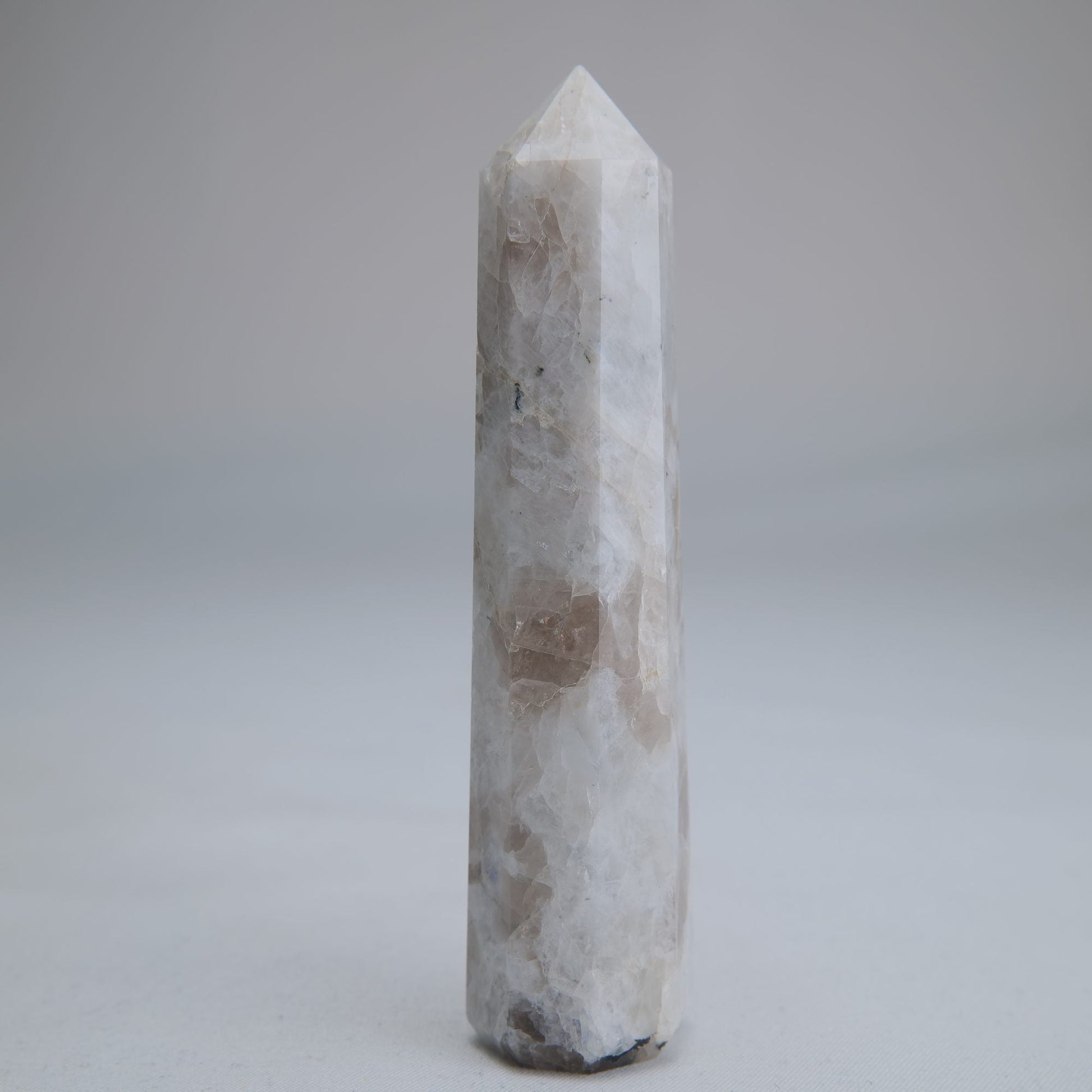 Rainbow Moonstone Obelisk 75g 95mm - Luna Panther