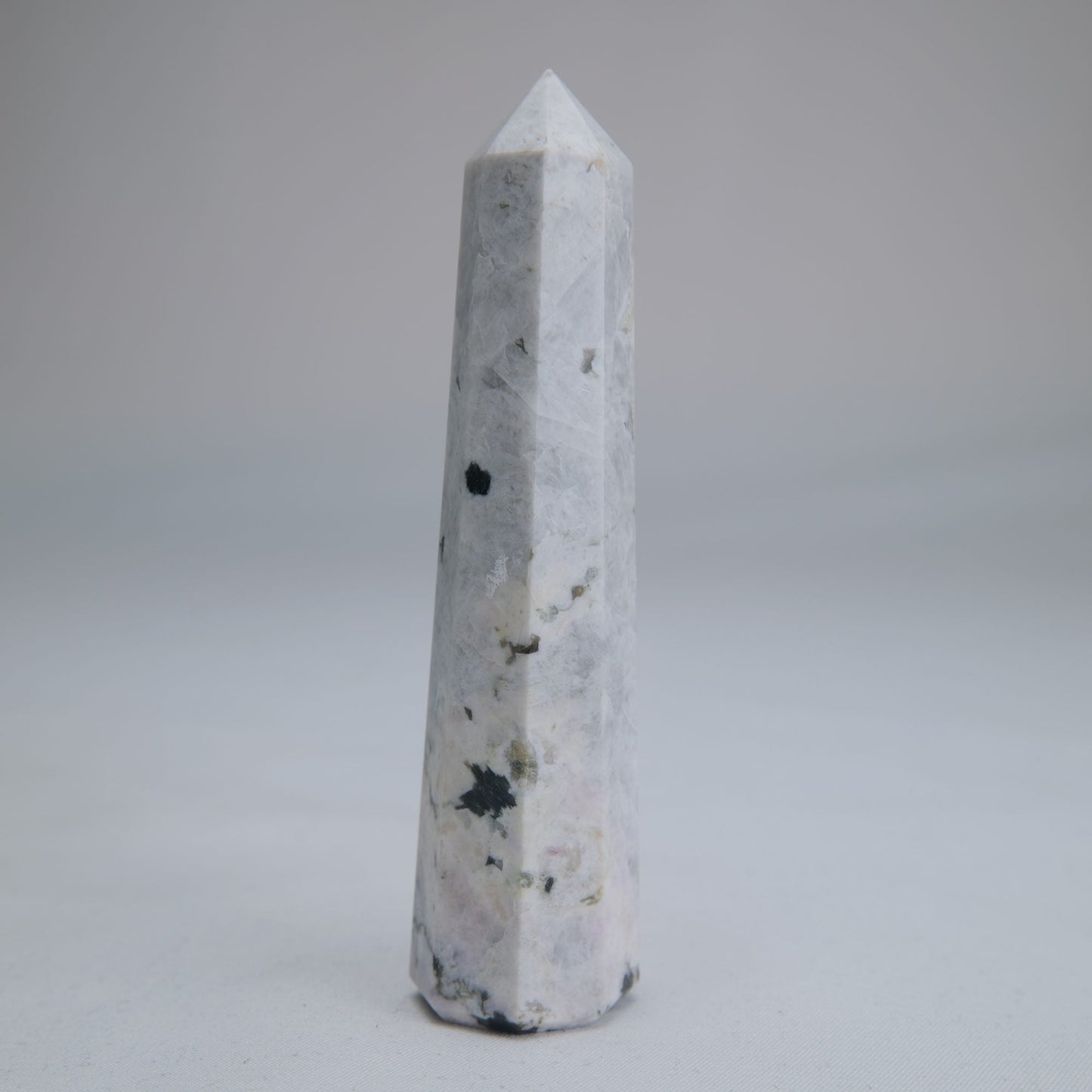 Rainbow Moonstone Obelisk 76g 100mm - Luna Panther