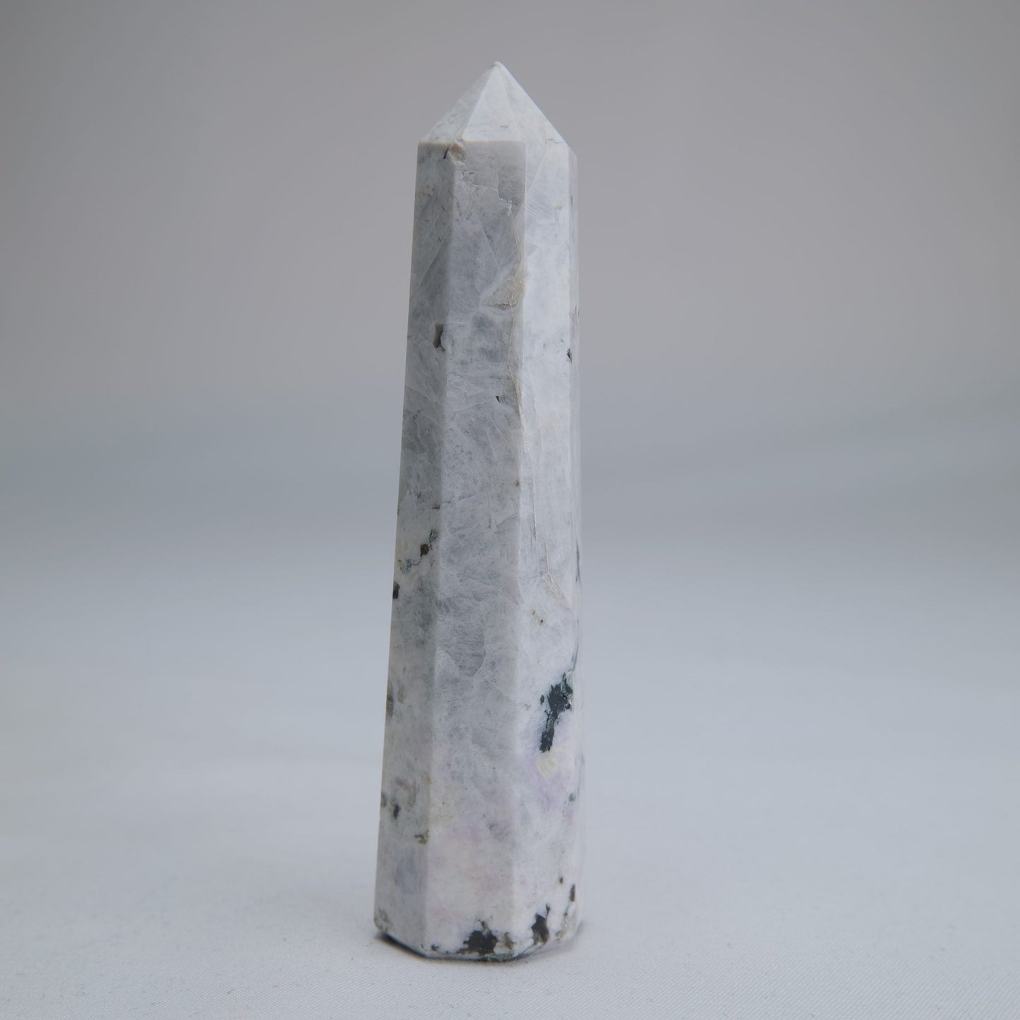 Rainbow Moonstone Obelisk 76g 100mm - Luna Panther