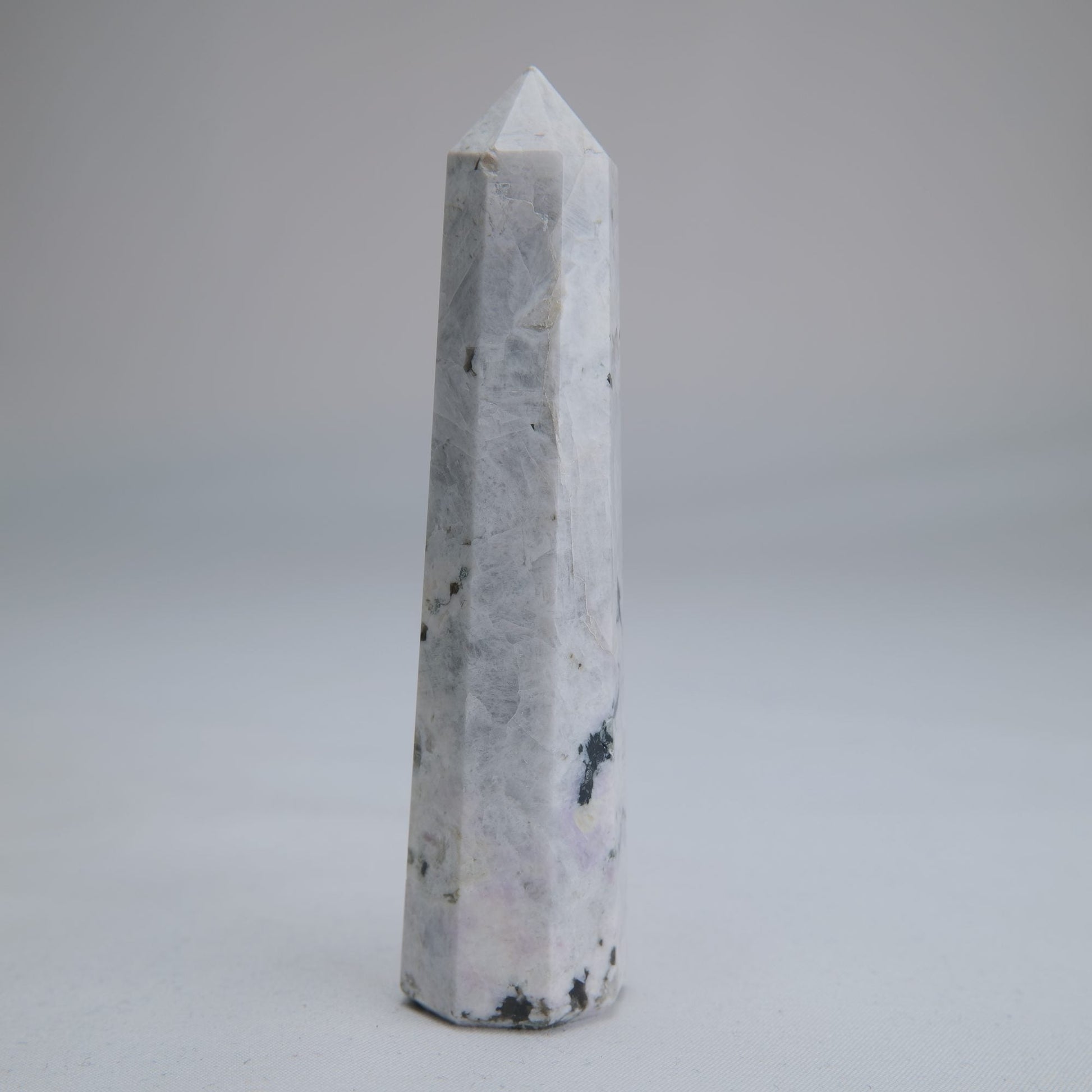 Rainbow Moonstone Obelisk 76g 100mm - Luna Panther