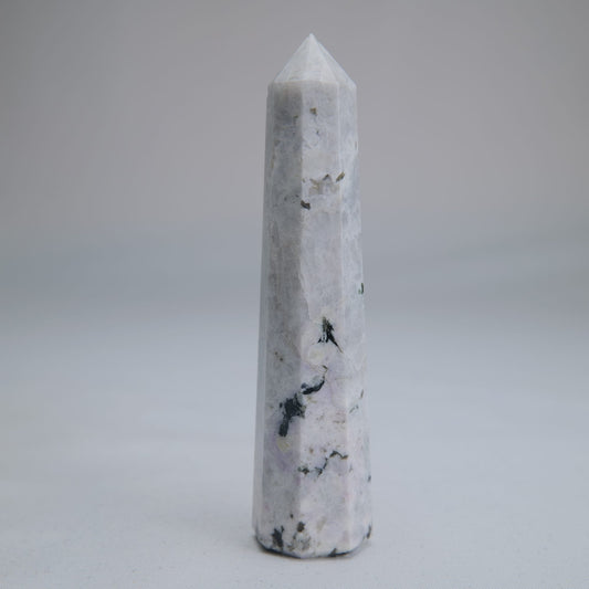 Rainbow Moonstone Obelisk 76g 100mm - Luna Panther