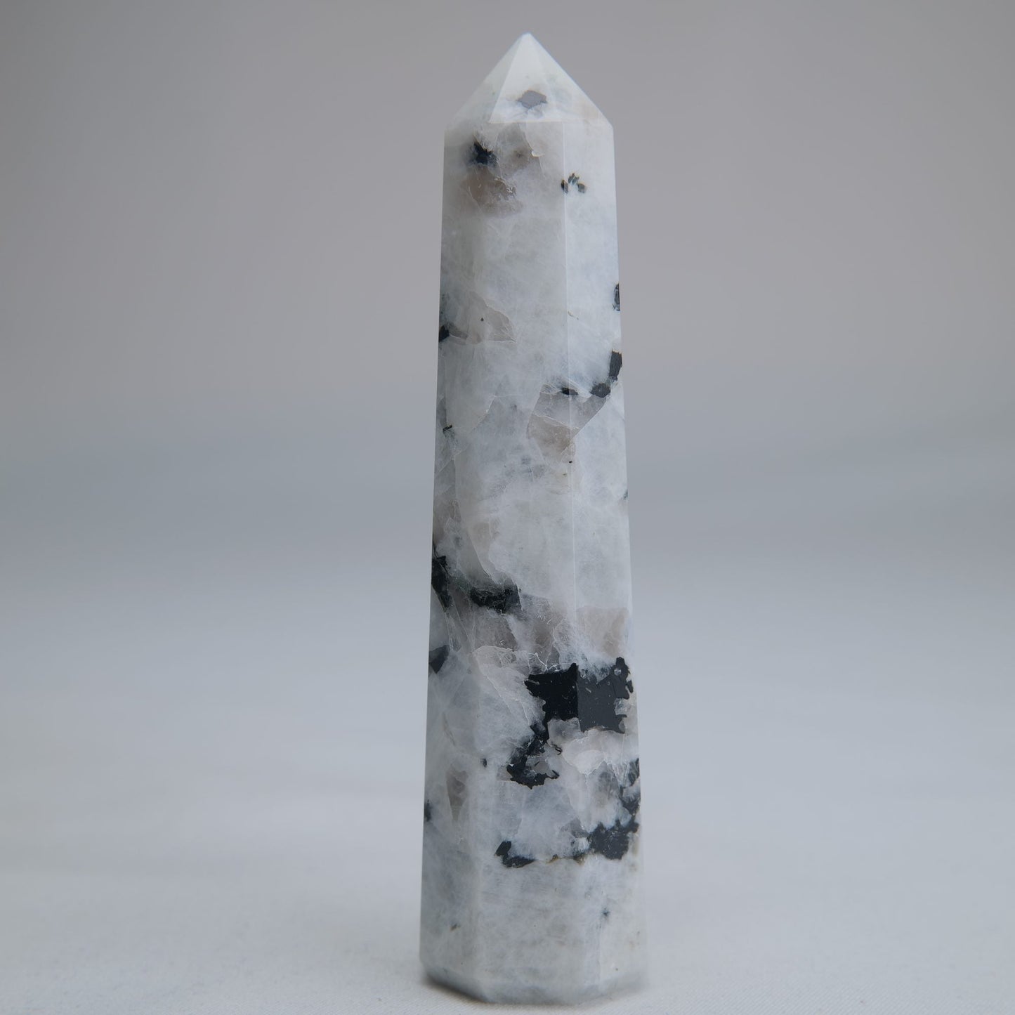 Rainbow Moonstone Obelisk 87g 100mm - Luna Panther