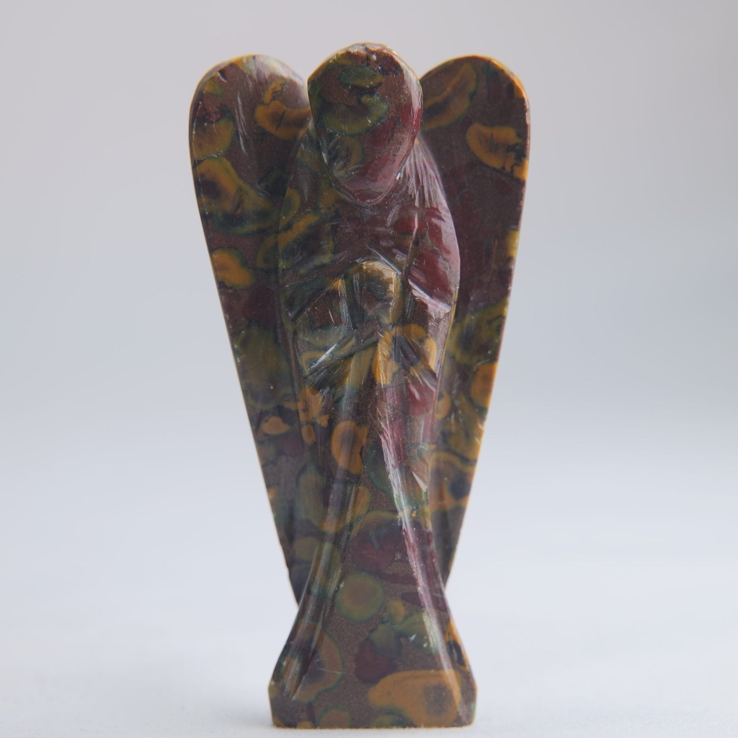 Rainforest Jasper Angel Carving 38g 80mm - Luna Panther