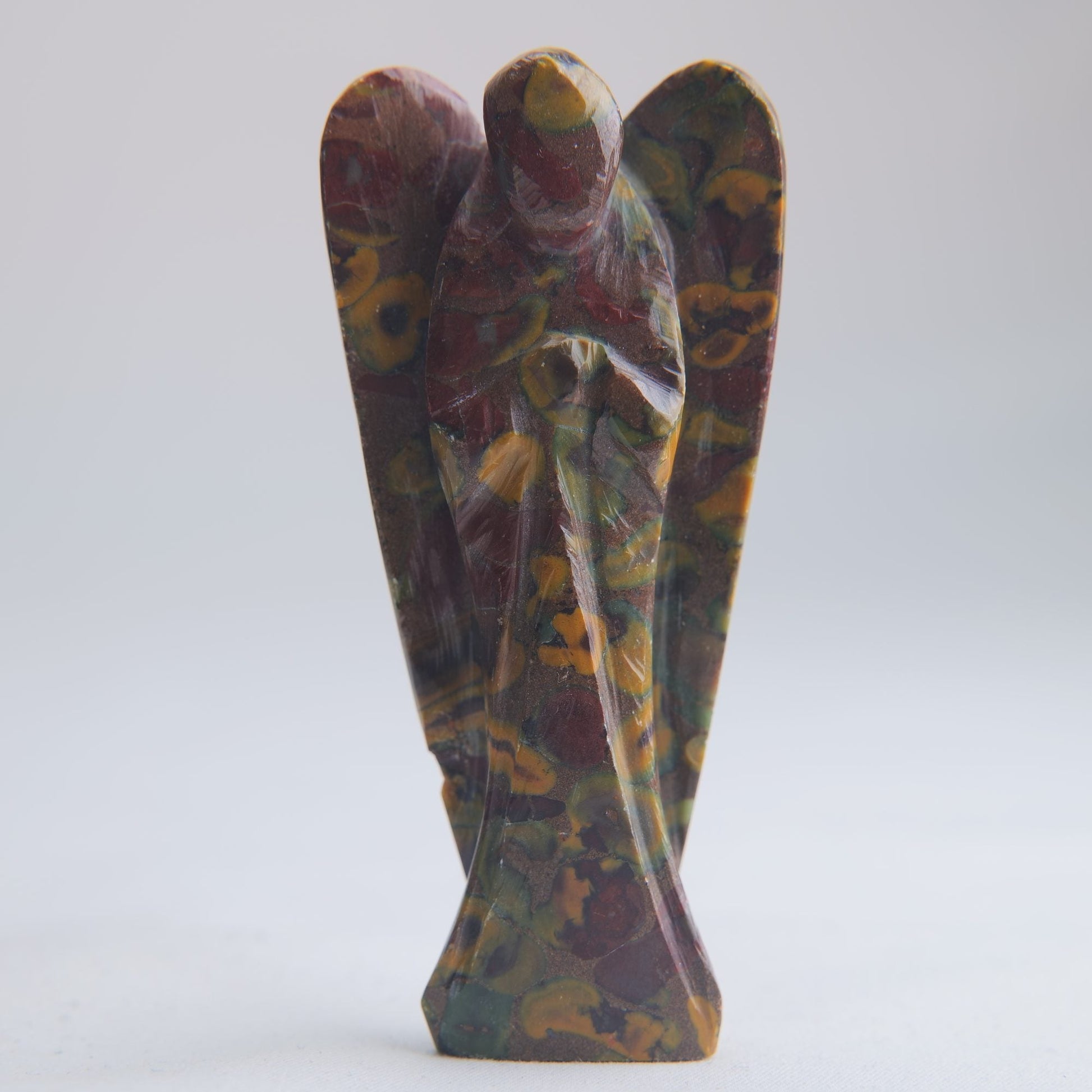 Rainforest Jasper Angel Carving 39g 80mm - Luna Panther