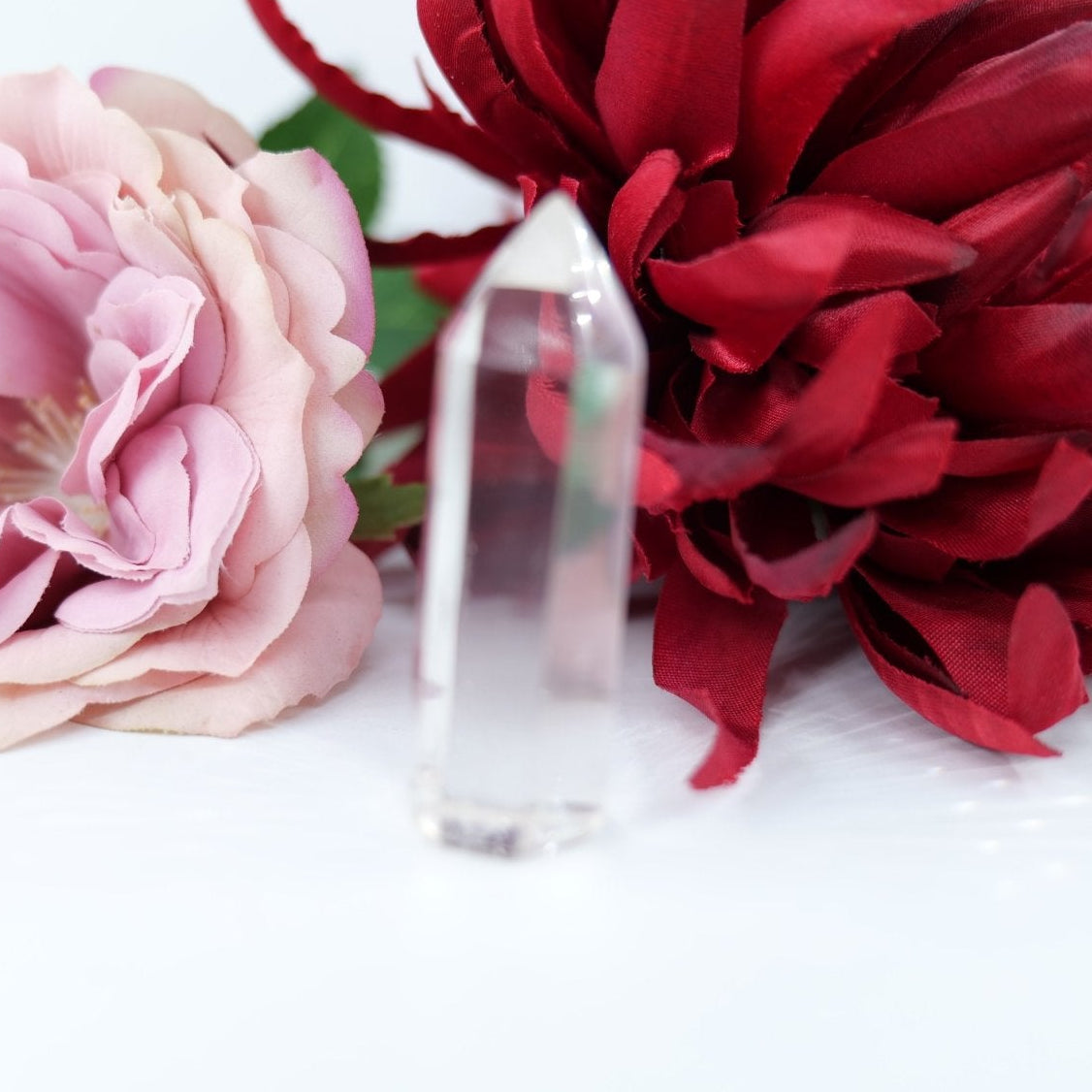 Polished Rare Optic Quartz Point - 50g featuring natural patterning and unique variations - Luna Panther