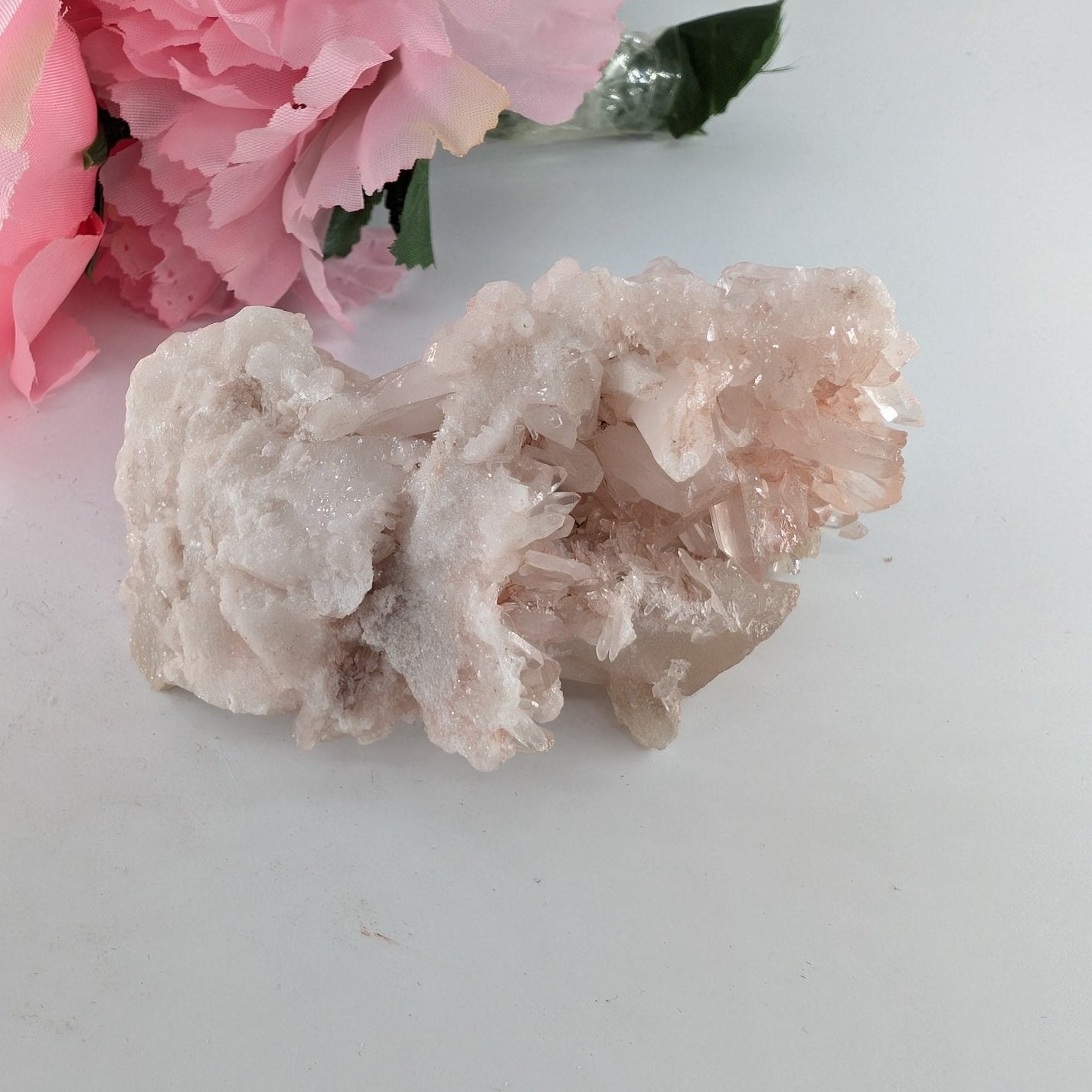 Natural Rare Samadhi Pink Quartz Specimen - 153g featuring natural patterning and unique variations - Luna Panther