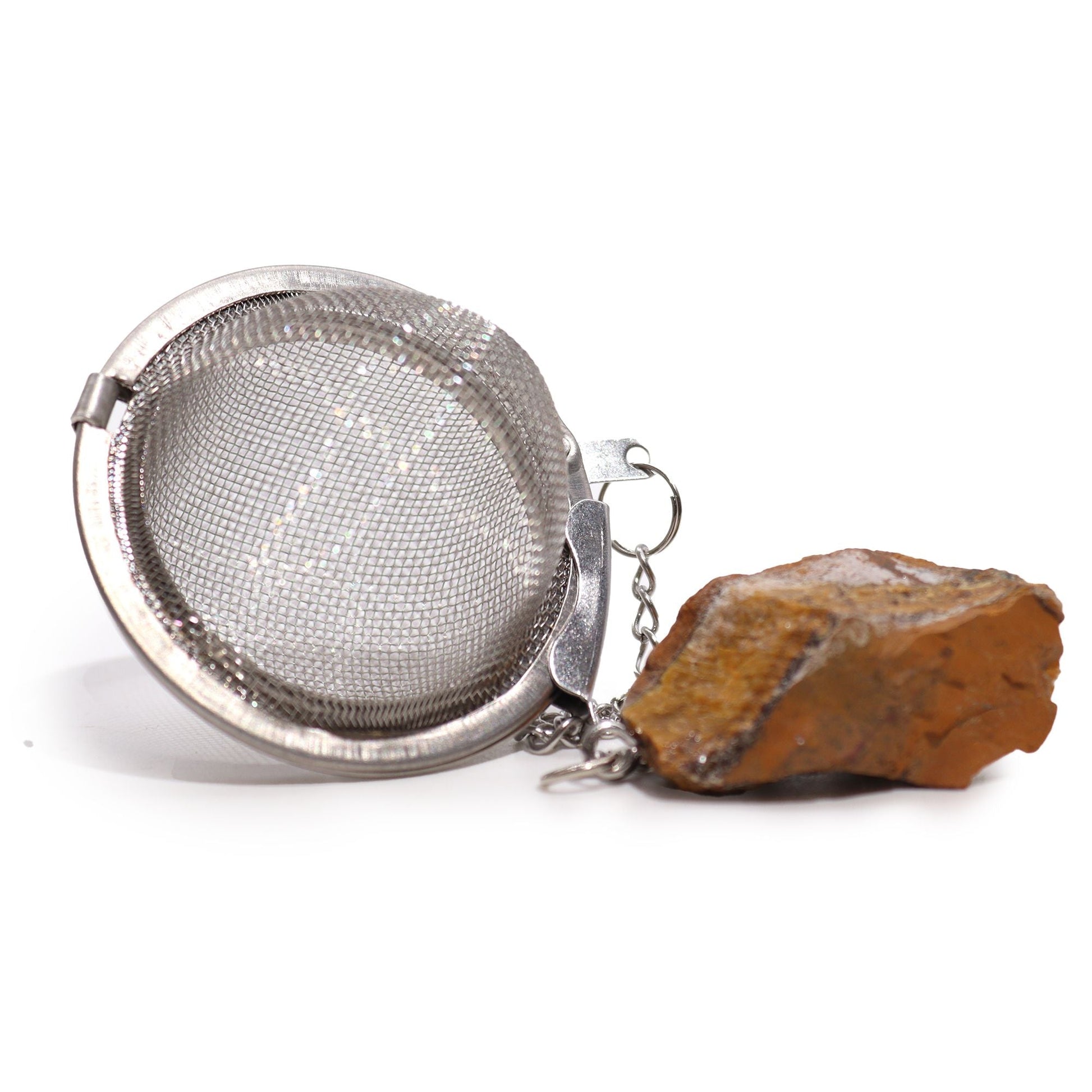 Raw Crystal Gemstone Tea Strainer - Gold Tigers Eye - Luna Panther