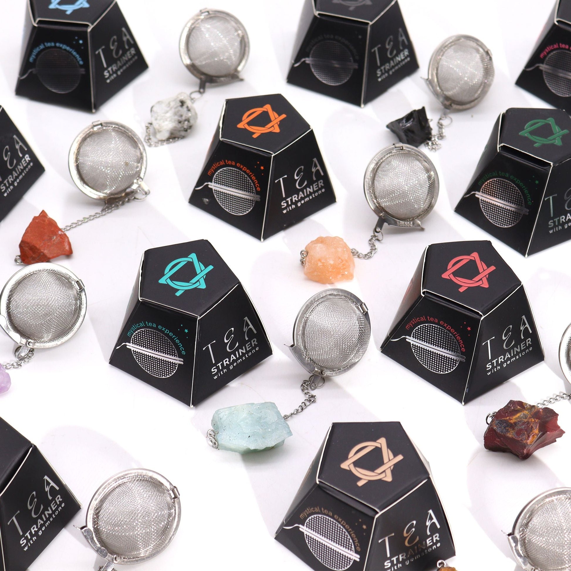 Raw Crystal Gemstone Tea Strainer - Rock Quartz - Luna Panther