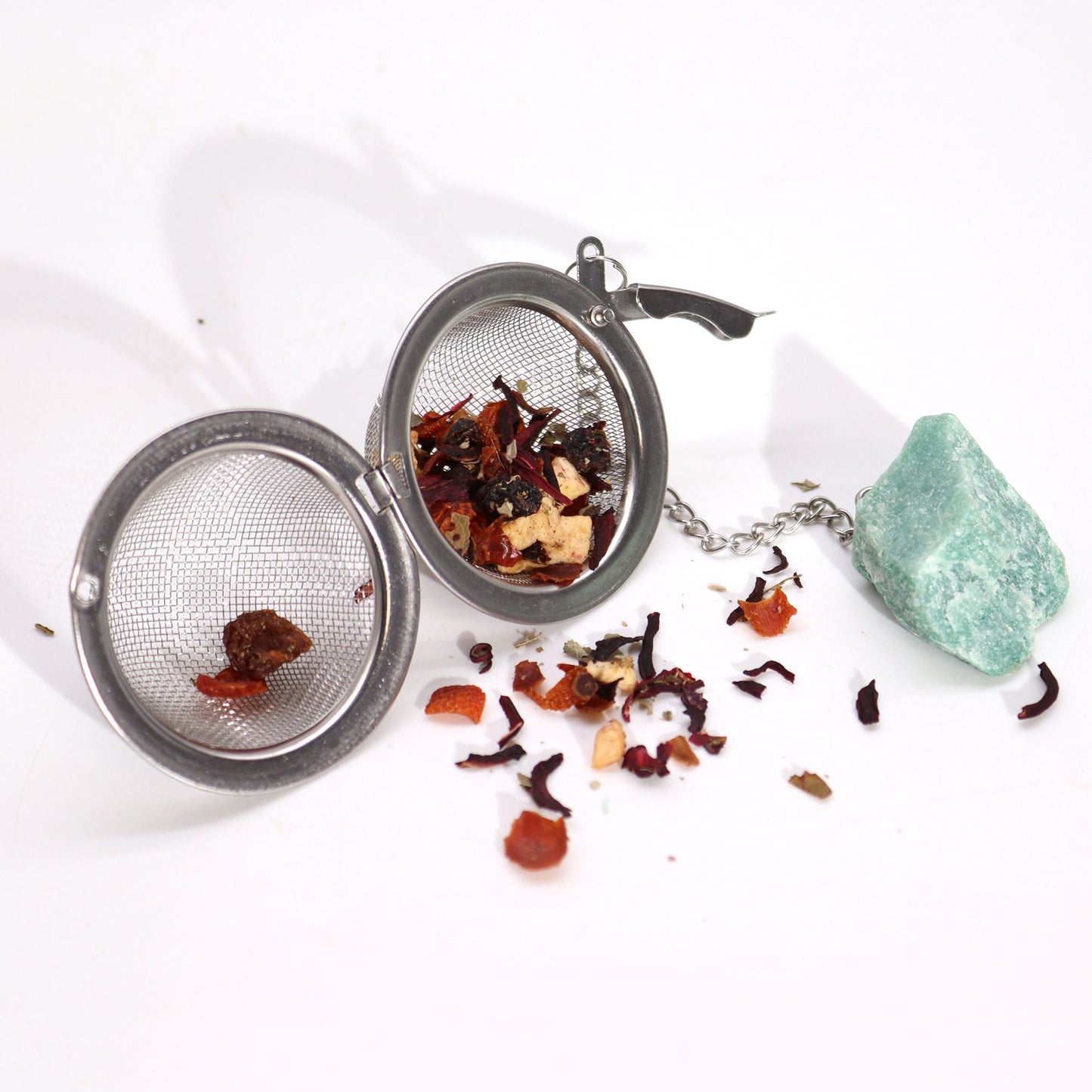 Raw Crystal Gemstone Tea Strainer - Rock Quartz - Luna Panther