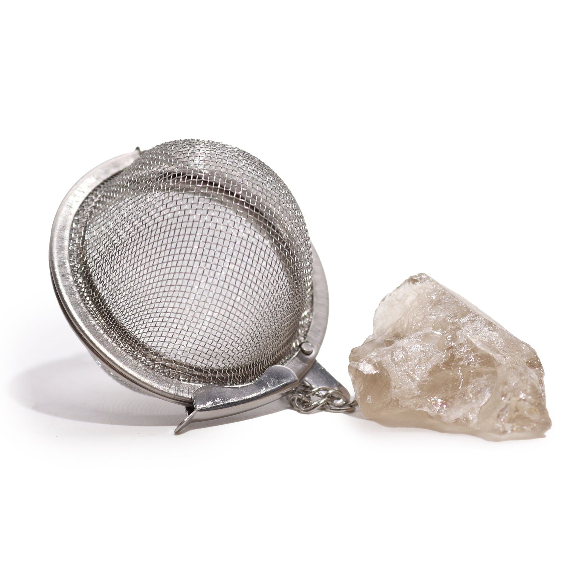 Raw Crystal Gemstone Tea Strainer - Smoky Quartz - Luna Panther