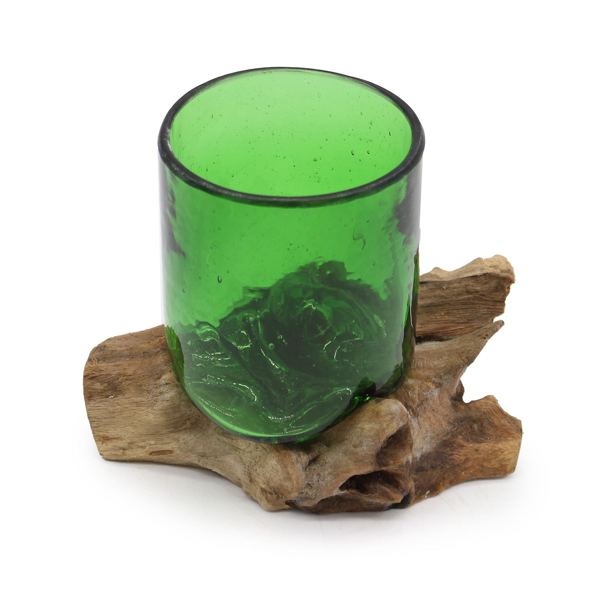 Recycled Beer Bottles - Beer Glass on Wood - Luna Panther