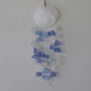 Recycled Glass Wind Chime - Copis & Glass Drop - Blue & White Glass - Luna Panther