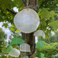 Recycled Glass Wind Chime - Copis & Glass Drop - Green & White Glass - Luna Panther