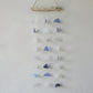 Recycled Glass Wind Chime - Three Drop - Blue & White - Luna Panther