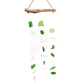 Recycled Glass Wind Chime - Three Drop - Green & White - Luna Panther