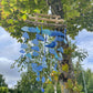Recycled Glass Wind Chime - Three Stick - All Blues - Luna Panther