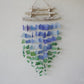 Recycled Glass Wind Chime - Three Stick - Blue & Green - Luna Panther