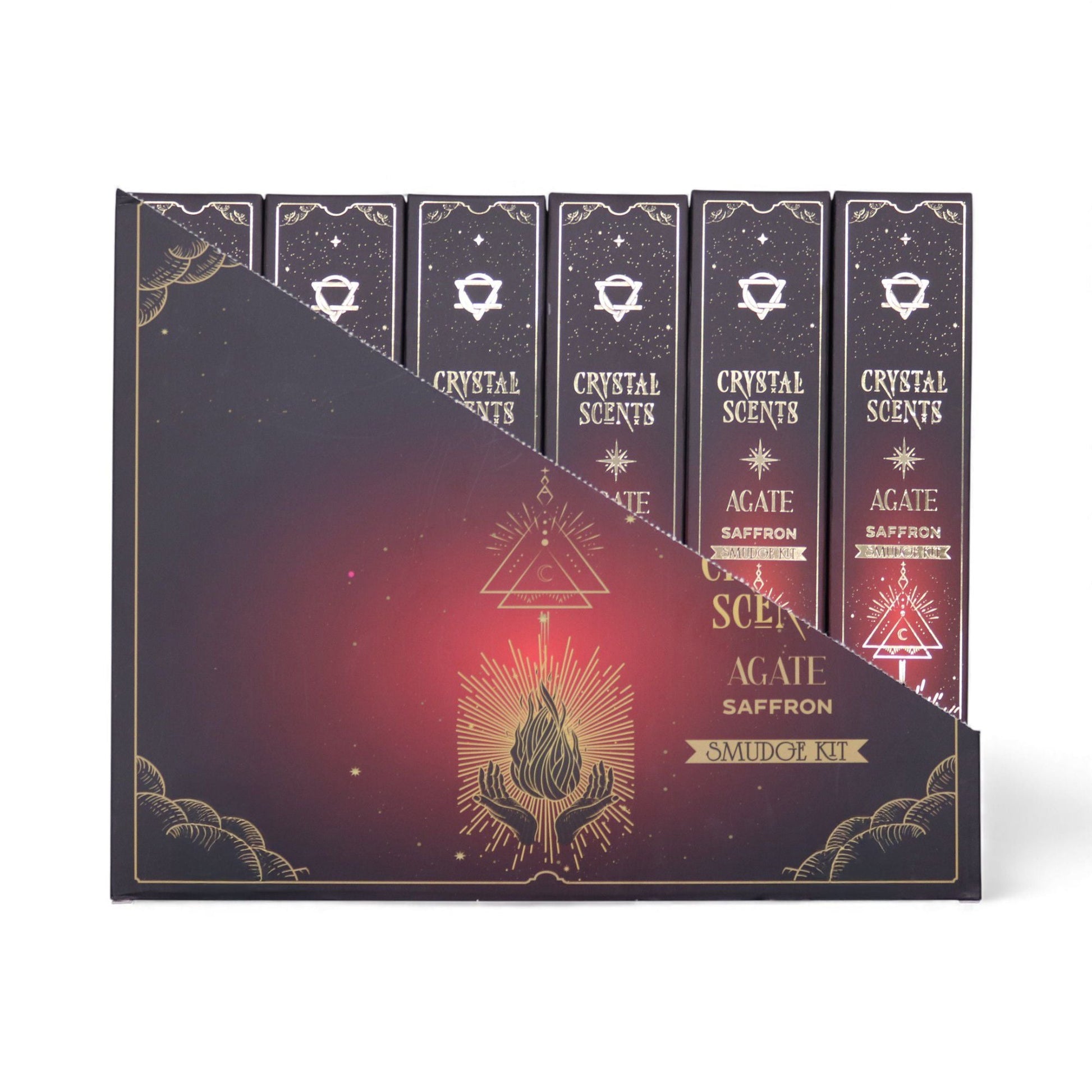 Red Agate Crystal Scents Smudge Incense - Saffron - Luna Panther