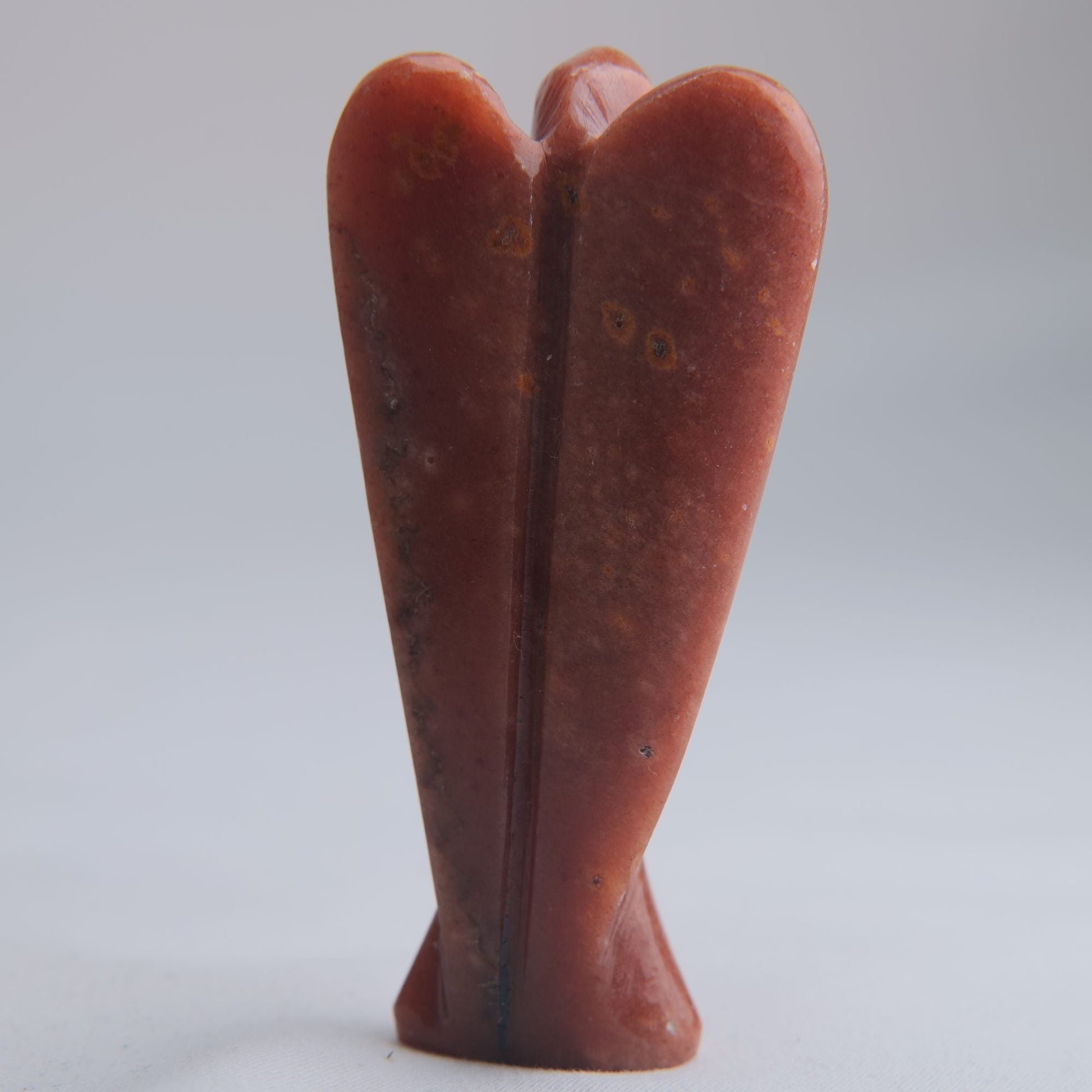 Red Aventurine Angel Carving 48g 80mm - Luna Panther