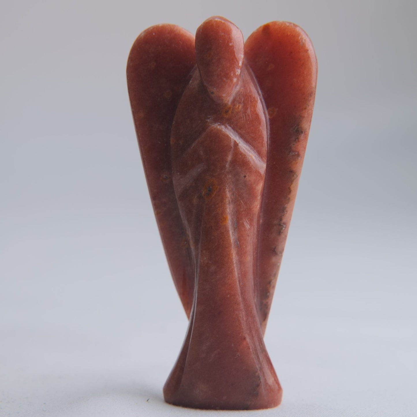 Red Aventurine Angel Carving 48g 80mm - Luna Panther