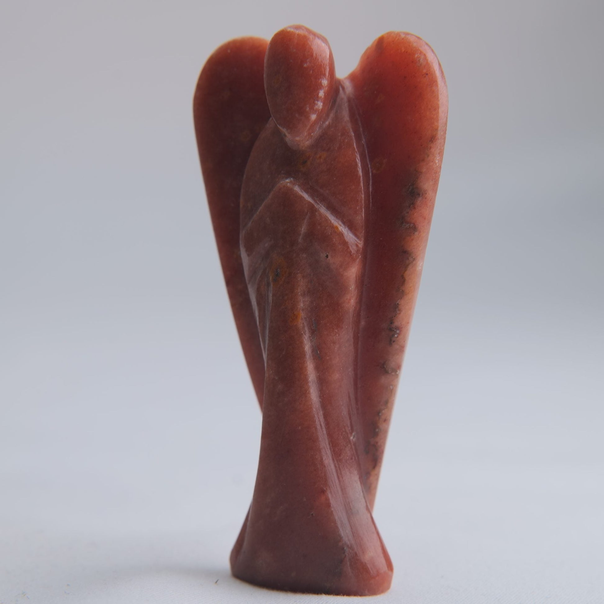 Red Aventurine Angel Carving 48g 80mm - Luna Panther