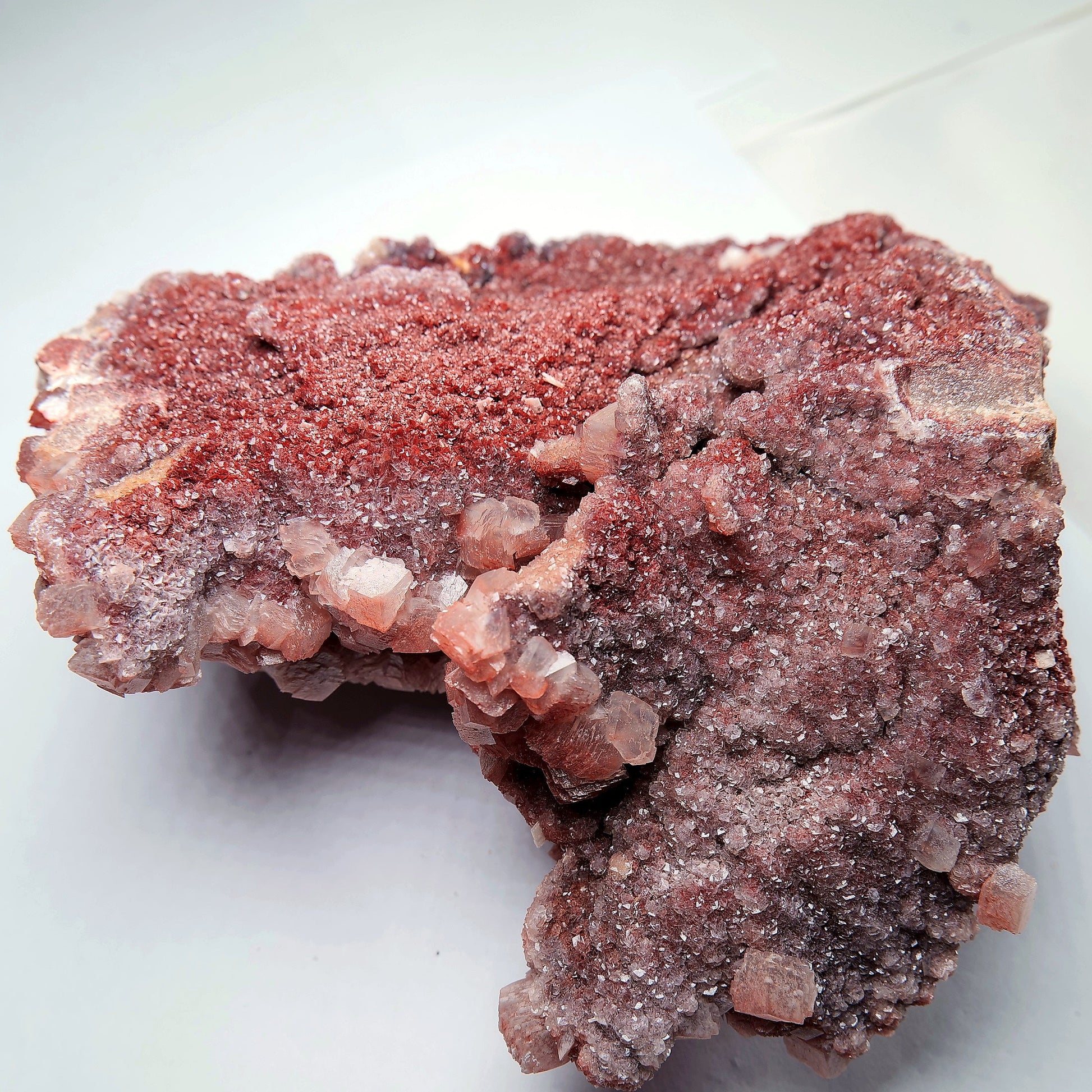 Red Calcite Crystal Cluster on Matrix - 1659g - Luna Panther