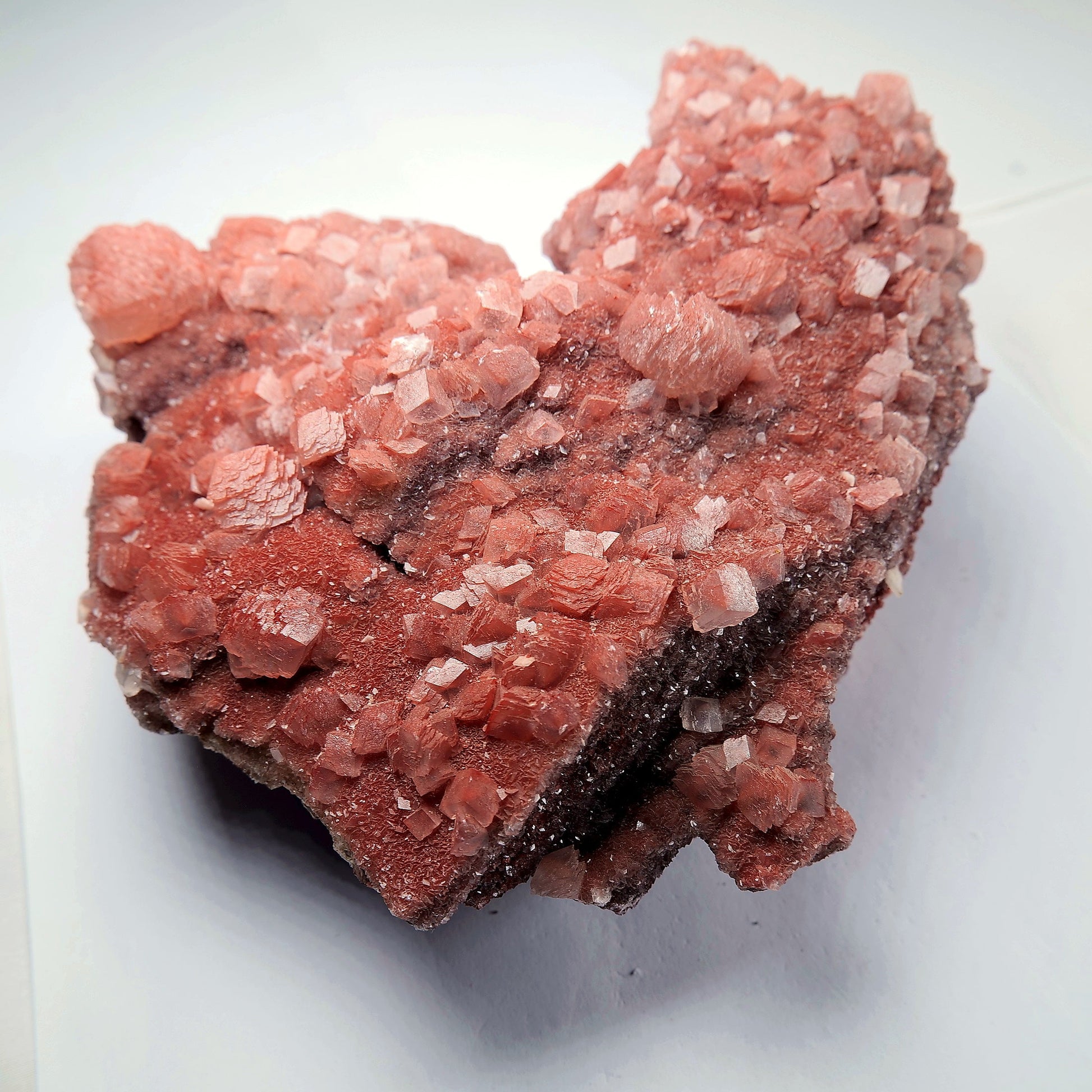 Red Calcite Crystal Cluster on Matrix - 1659g - Luna Panther