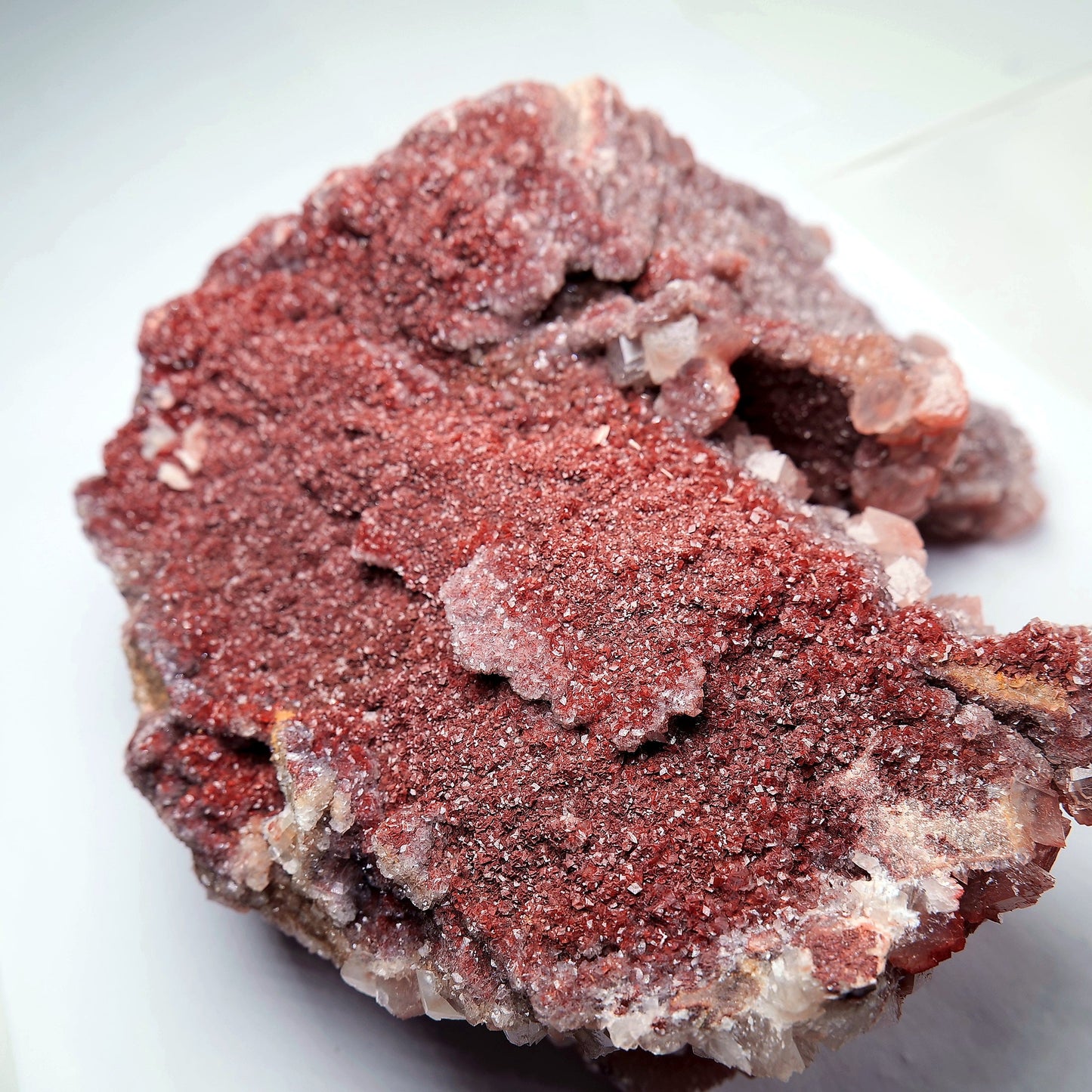 Red Calcite Crystal Cluster on Matrix - 1659g - Luna Panther