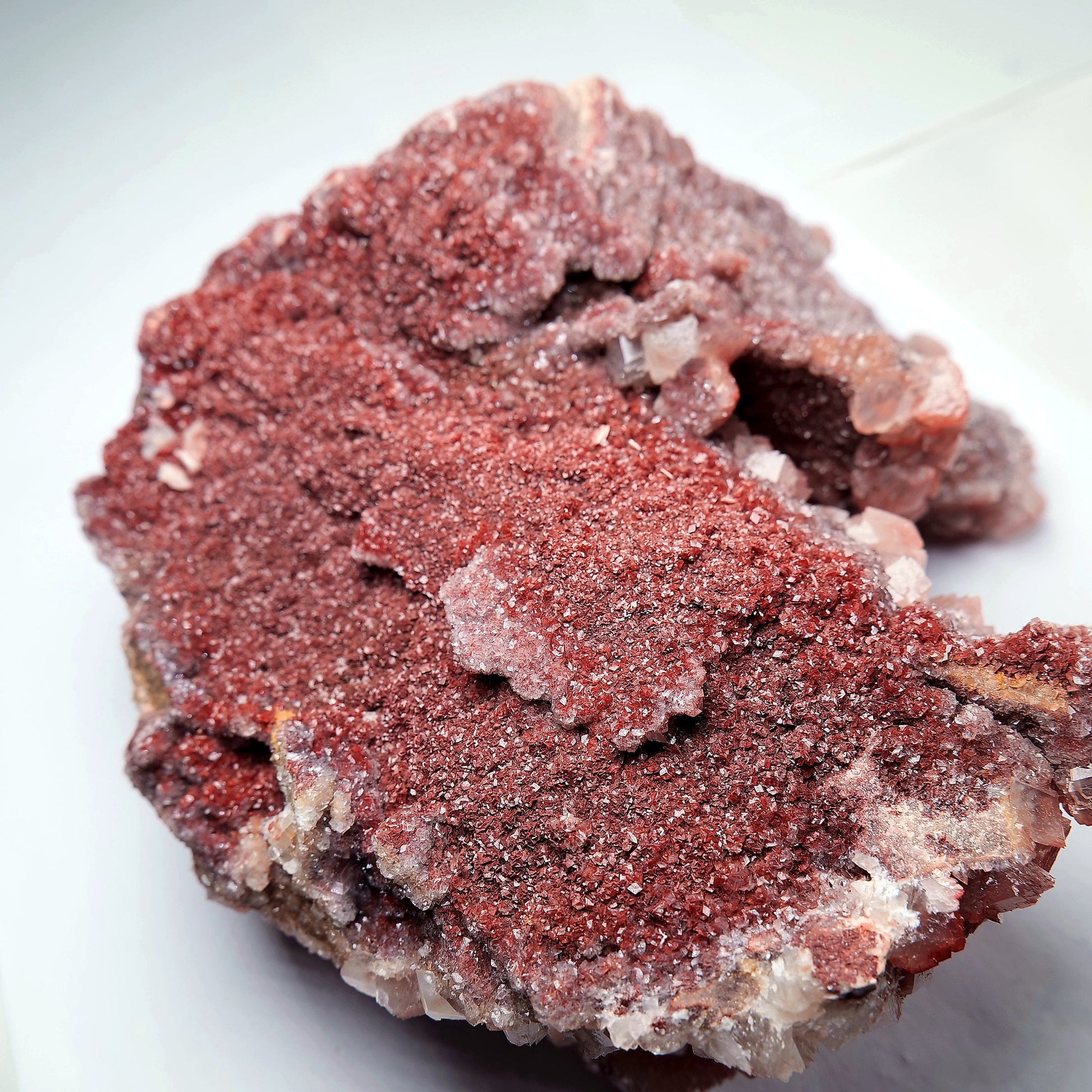 Red Calcite Crystal Cluster on Matrix - 1659g - Luna Panther