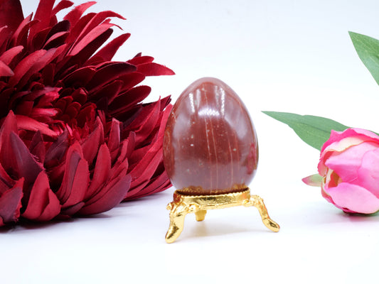 Red Jasper Egg — 104 g (50×40 mm) - Luna Panther