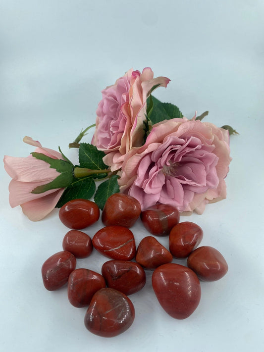 Polished Red Jasper - Tumble Stone featuring earthy patterns and matte-gloss finish - Luna Panther