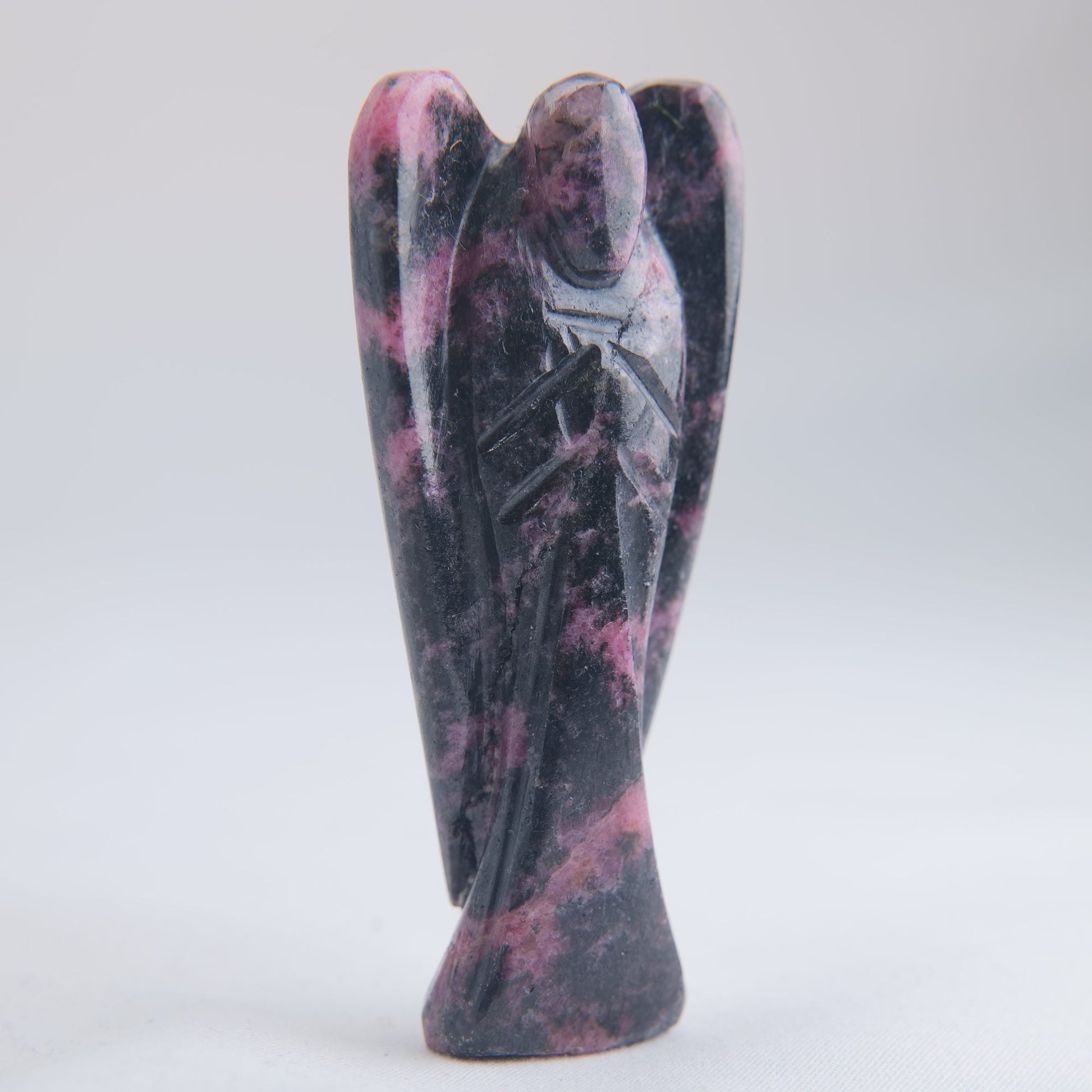 Rhodonite Angel Carving 69g 80mm - Luna Panther