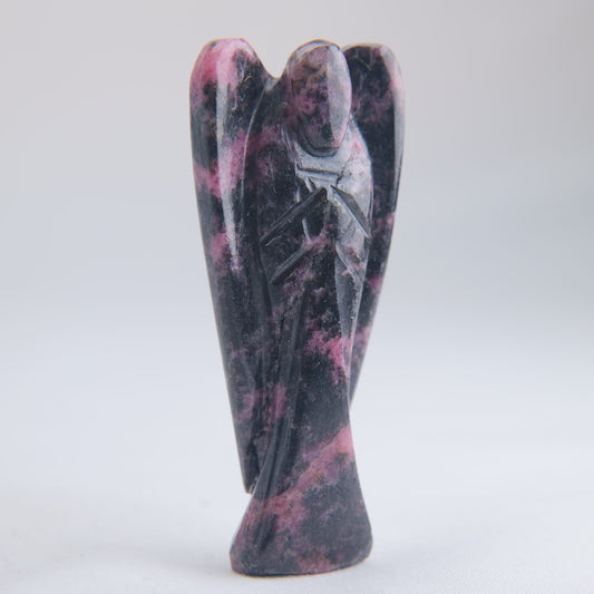 Rhodonite Angel Carving 69g 80mm - Luna Panther alternate view