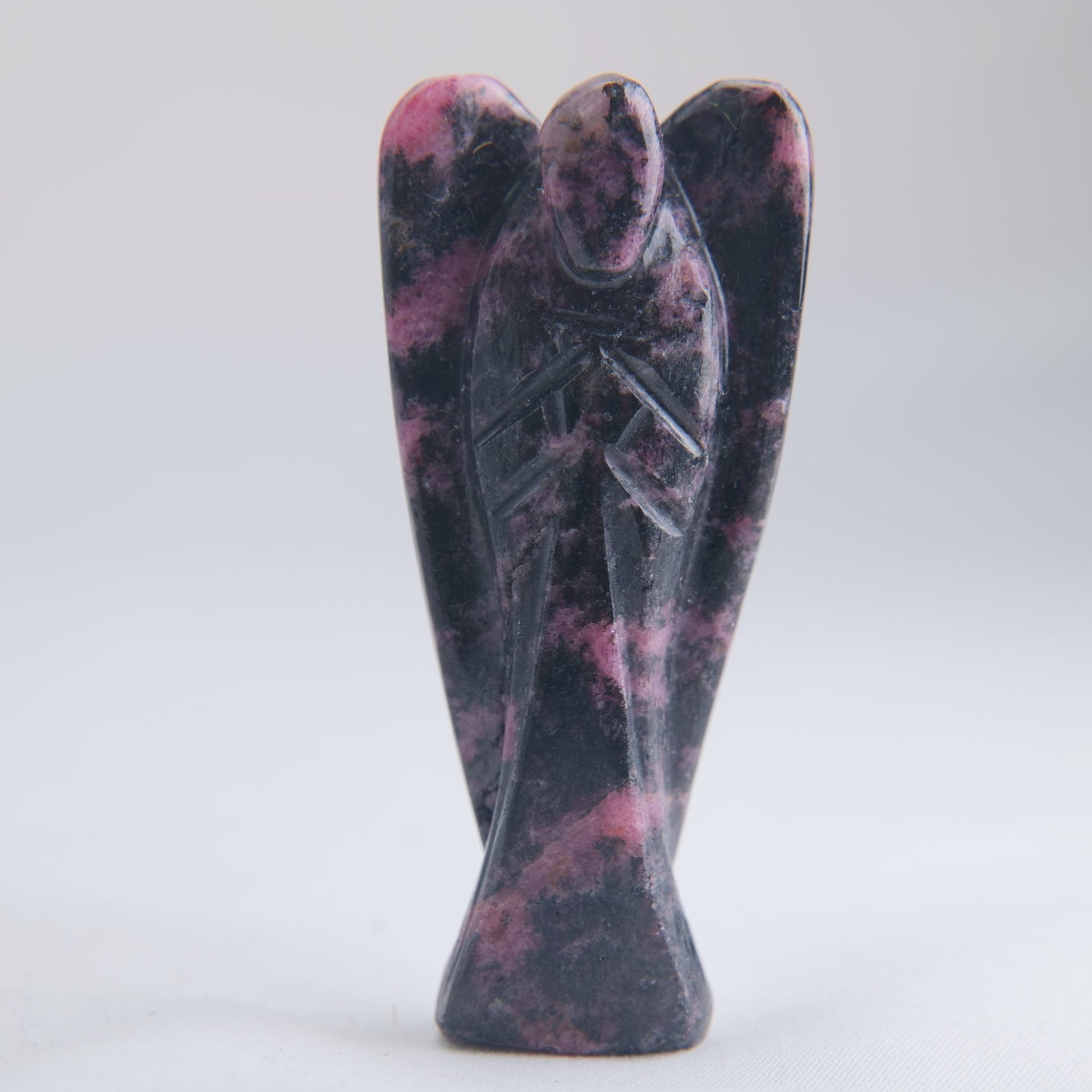 Rhodonite Angel Carving 69g 80mm - Luna Panther