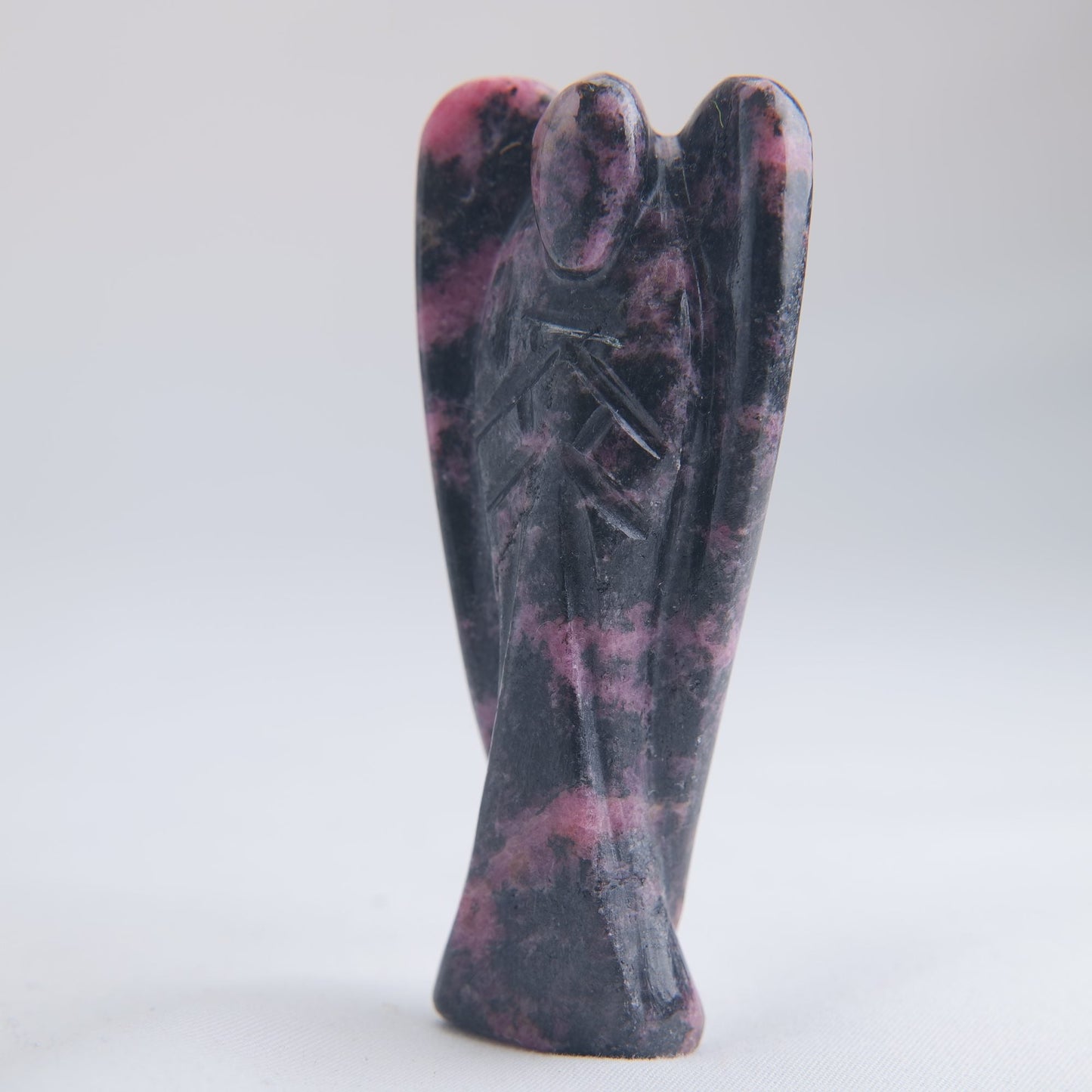 Rhodonite Angel Carving 69g 80mm - Luna Panther