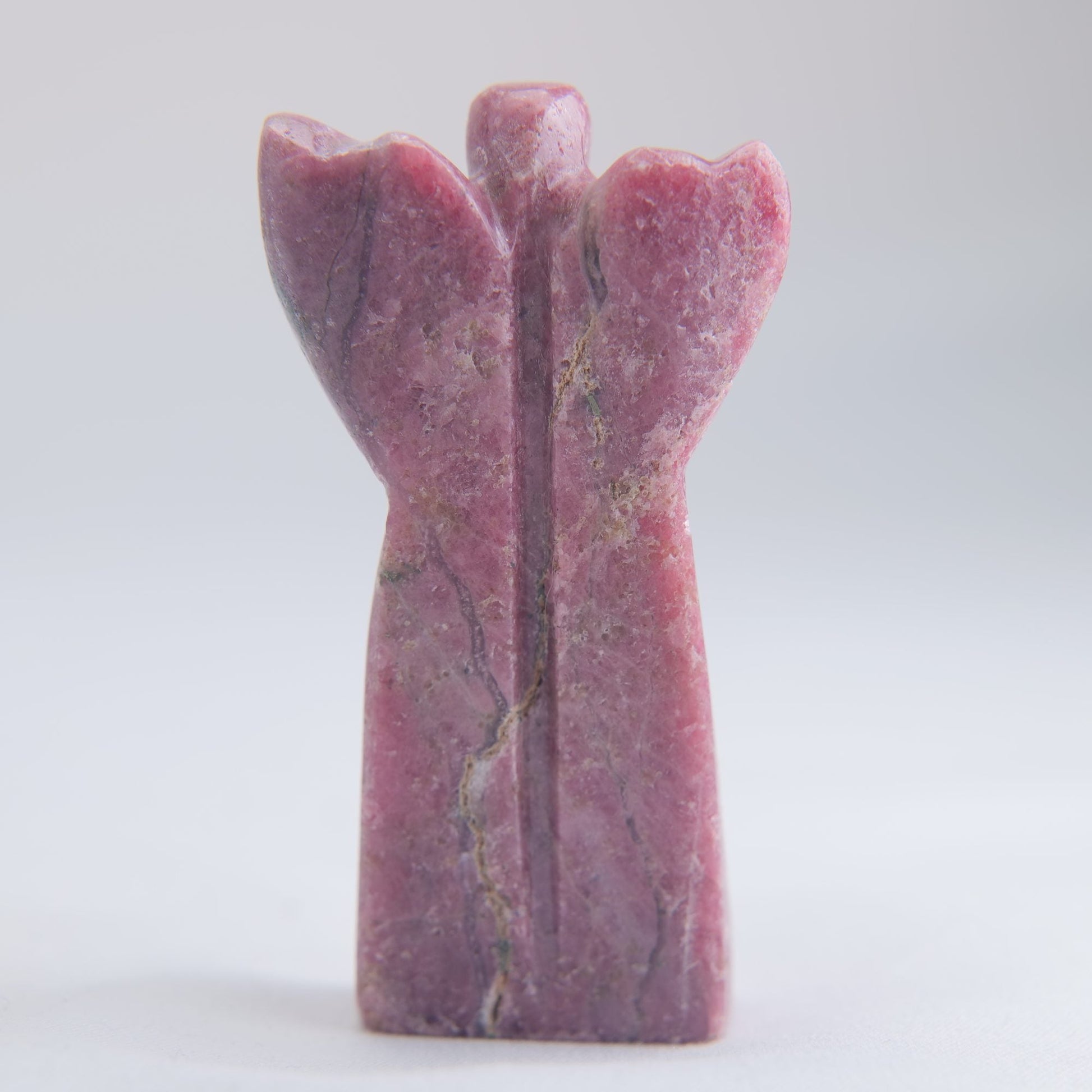 Rhodonite Angel Carving 72g 70mm - Luna Panther