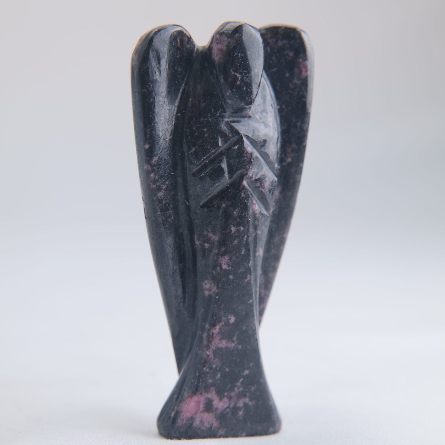 Rhodonite Angel Carving 74g 80mm - Luna Panther