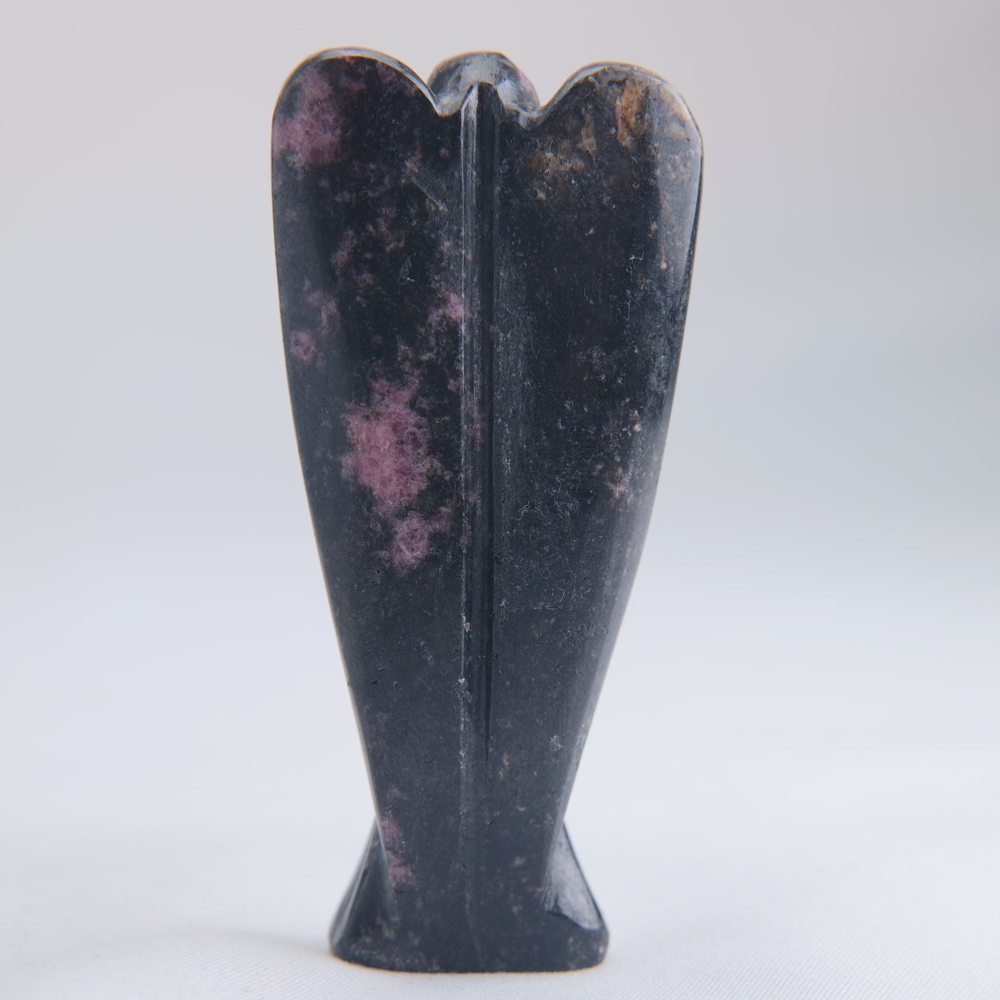 Rhodonite Angel Carving 74g 80mm - Luna Panther